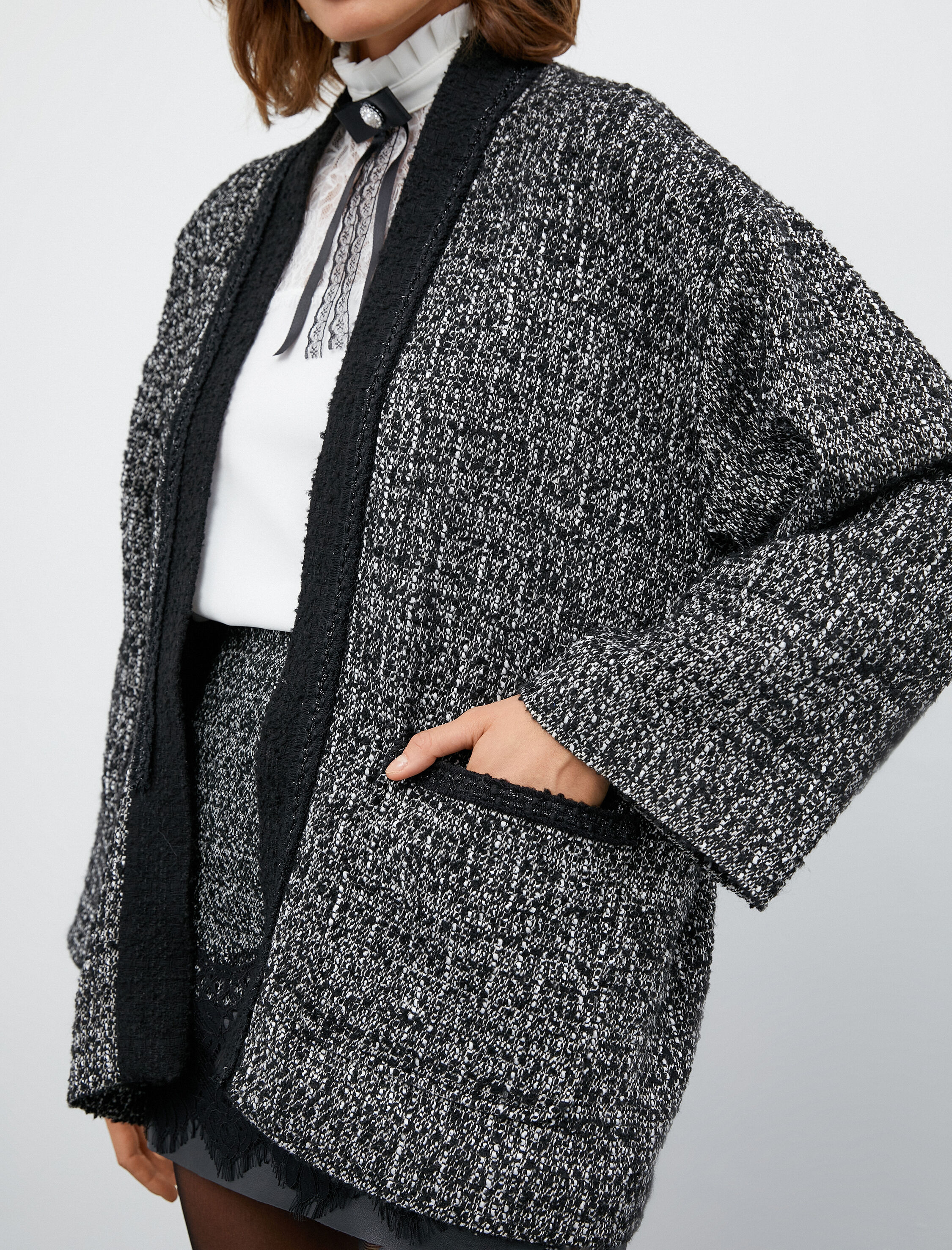   Melis Ağazat X Koton - Tüvit Cep Detaylı Kimono