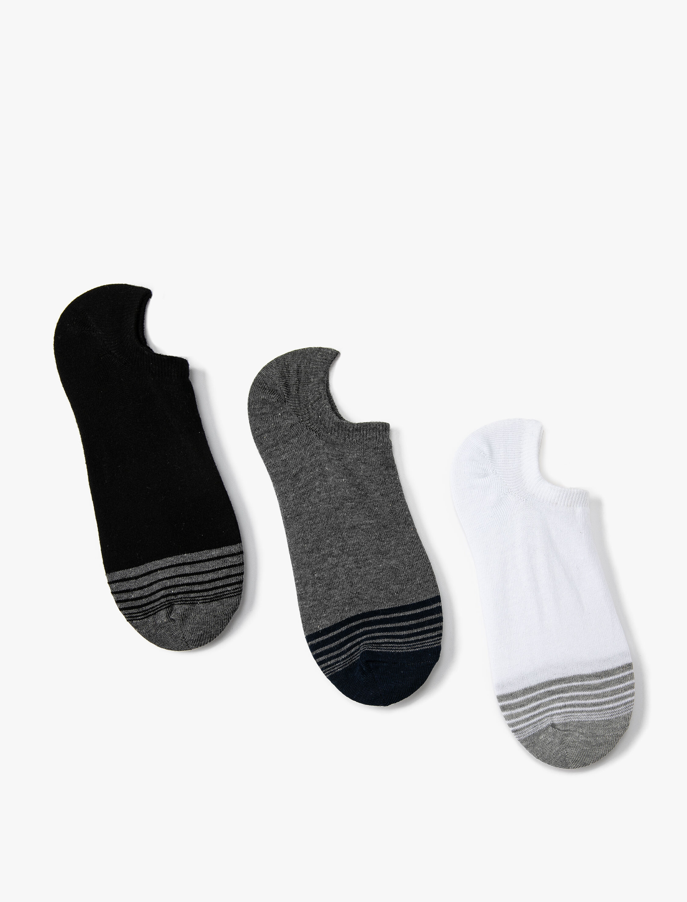  Erkek 3'lü Patik Çorap Seti Çok Renkli