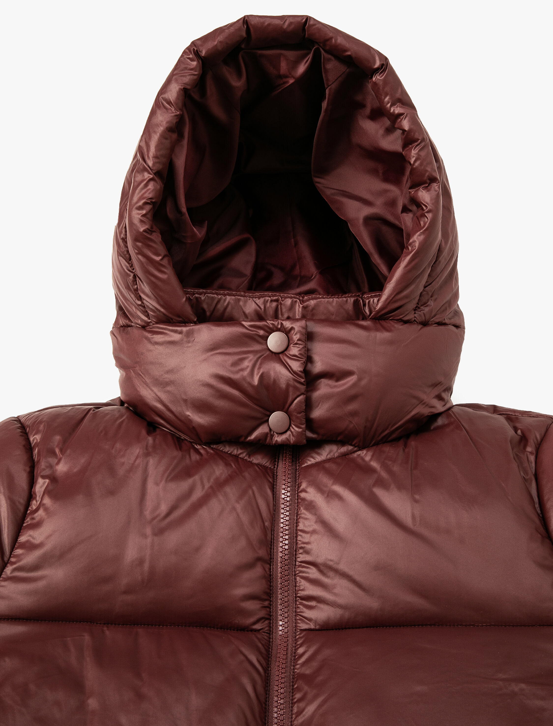   Kısa Şişme Mont Kapüşonlu Fermuarlı Beli Lastikli Cepli