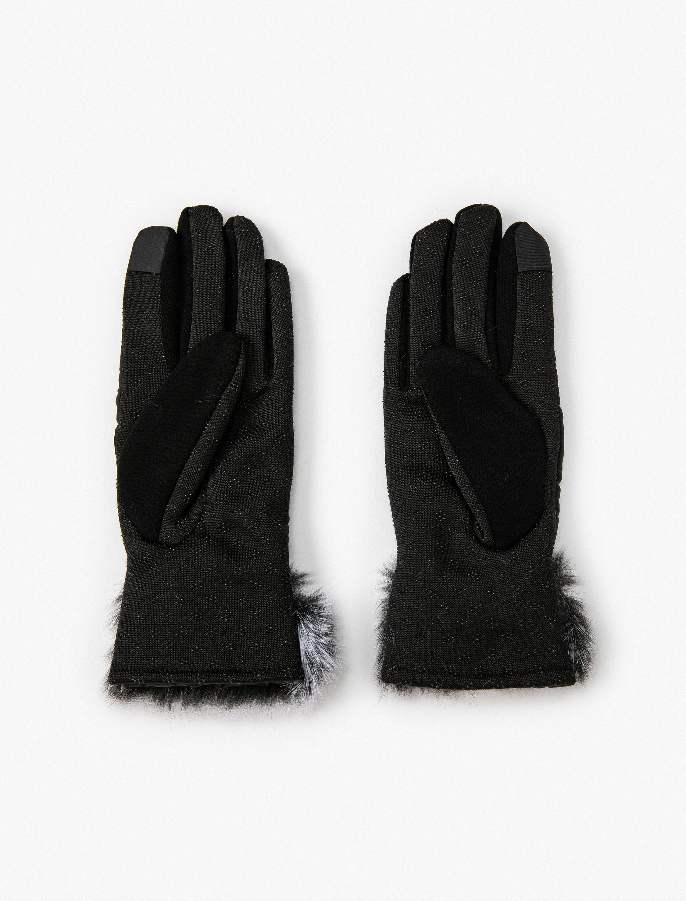 Kadın Kayak Eldiveni Suni Kürk Detaylı İçi Polarlı