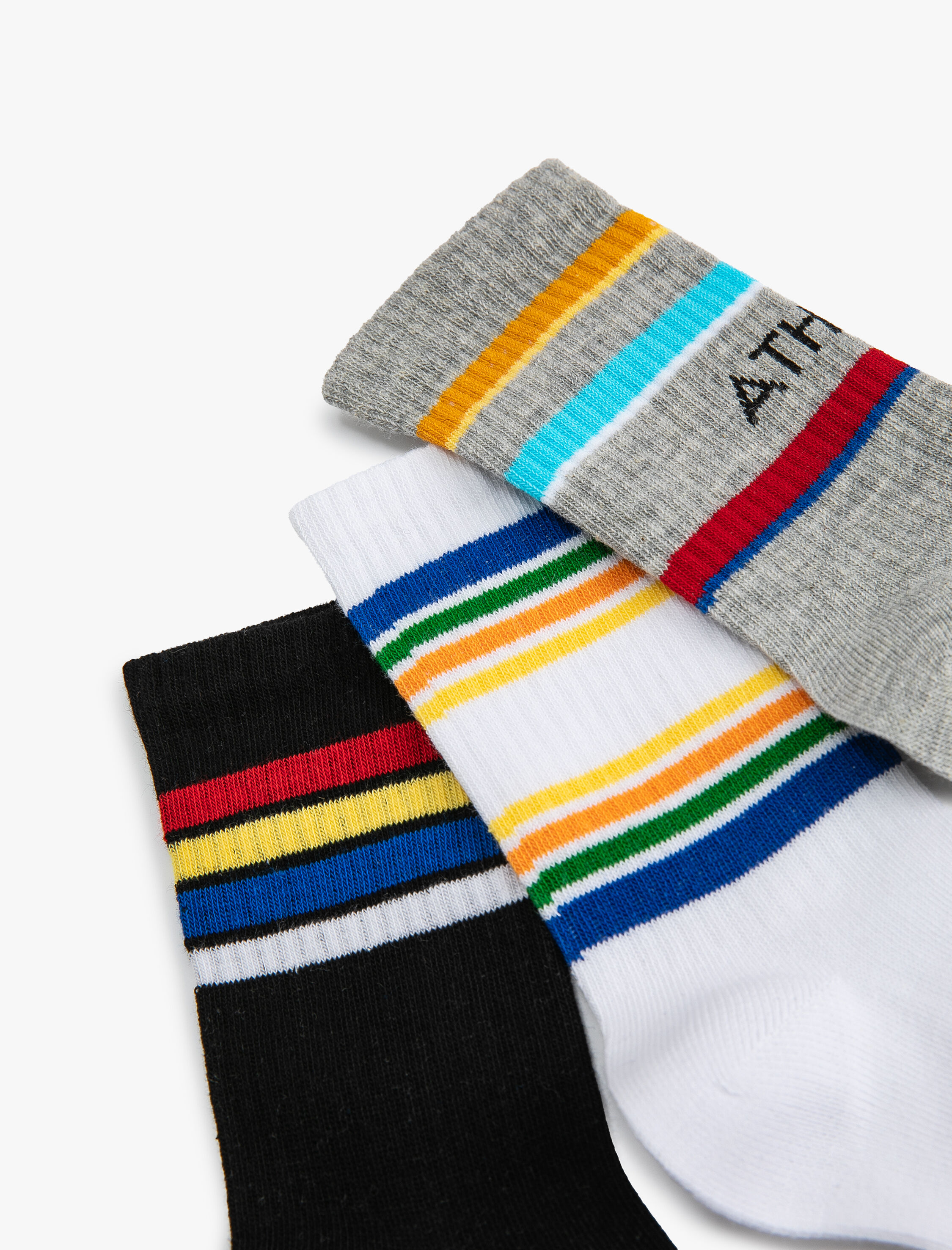  Erkek Çocuk Çorap Seti 3'lü Çok Renkli