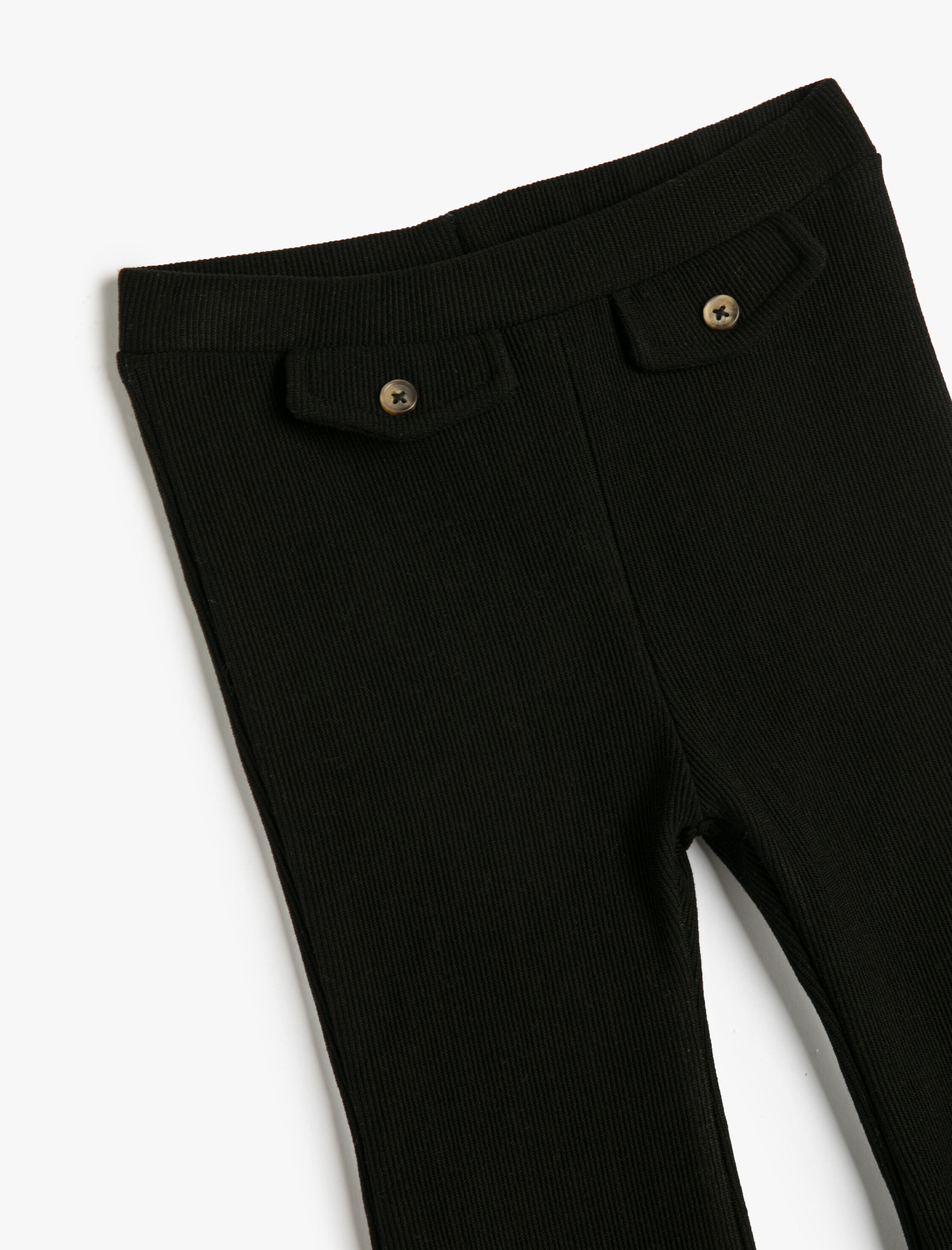  Kız Bebek İspanyol Paça Basic Tayt Ribanalı Cep Detaylı