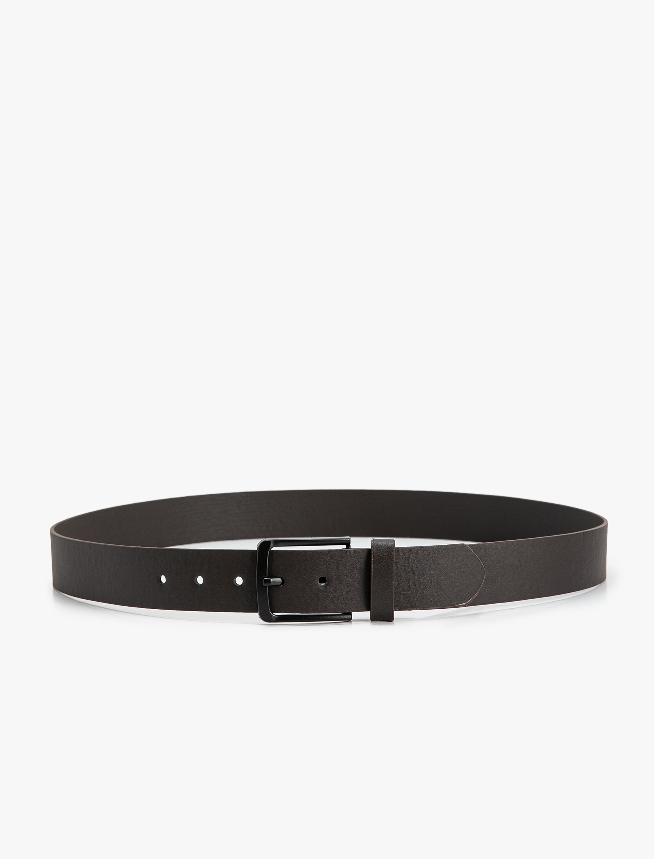  Erkek Kemer Deri Görünümlü Metal Tokalı