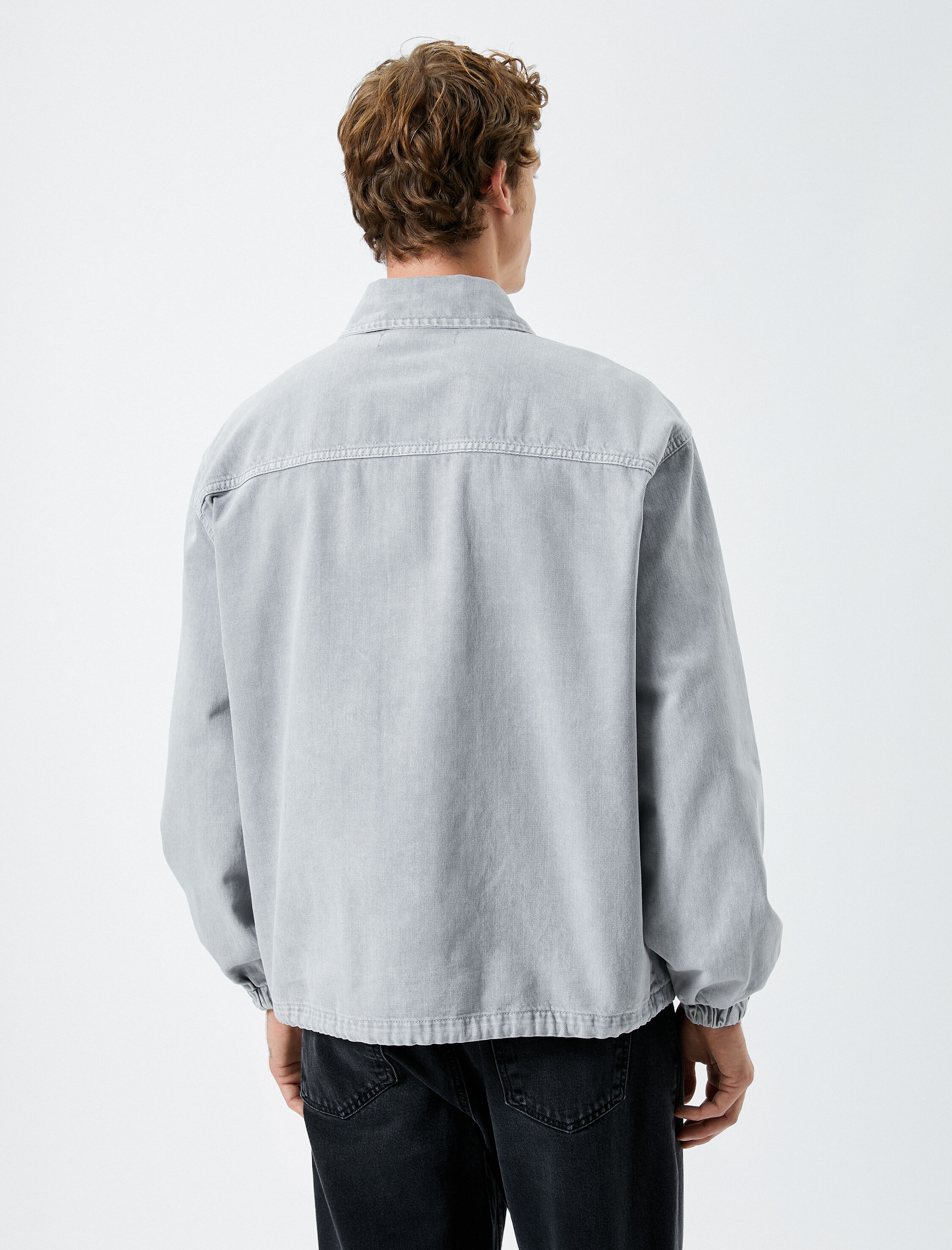   Oversize Kot Ceket Mevsimlik Klasik Yaka Düğmeli Cep Detaylı