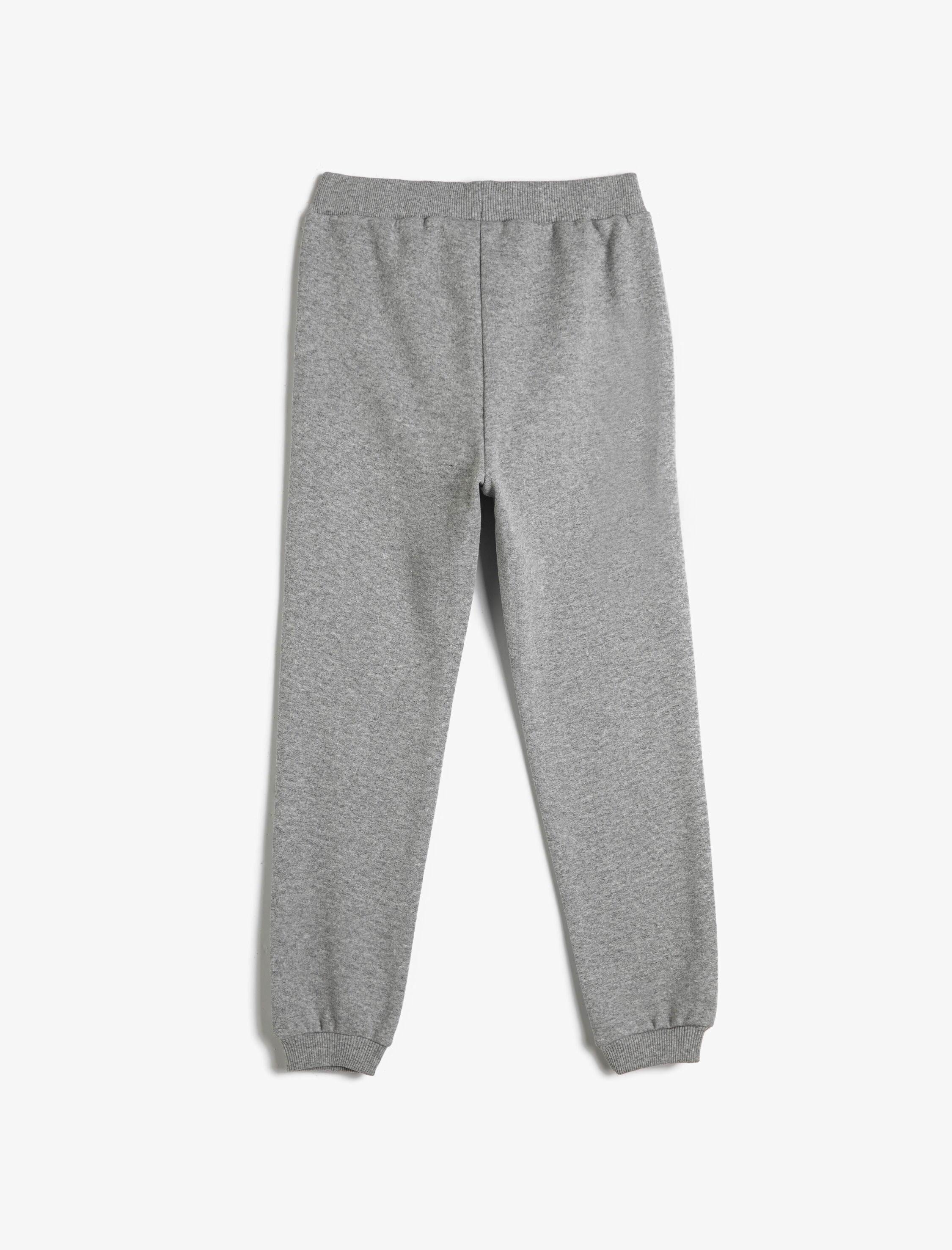  Kız Çocuk Jogger Eşofman Altı Beli Bağlamalı Sim Baskı Detaylı