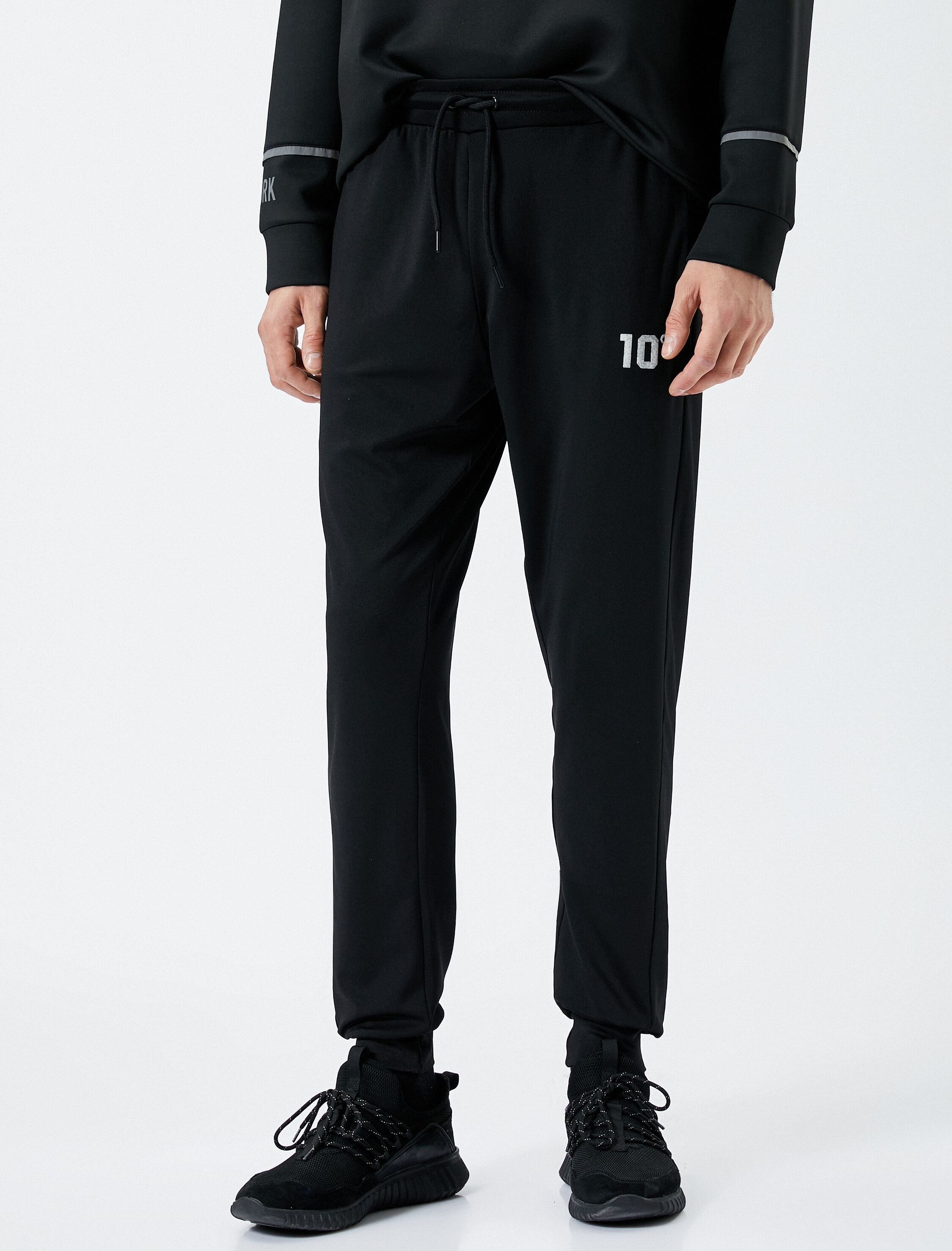   Jogger Eşofman Altı Beli Bağcıklı Slogan Baskılı Cepli