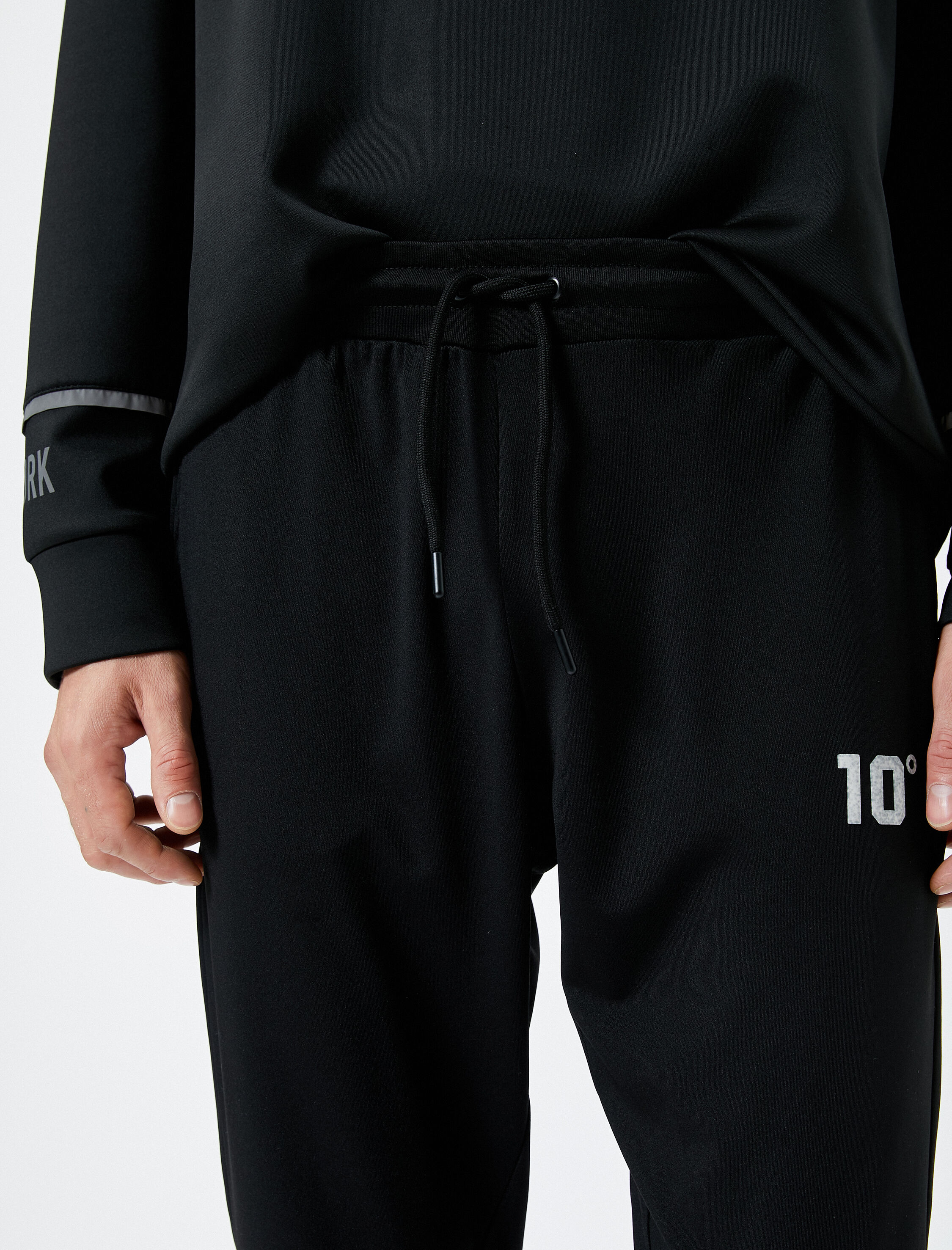   Jogger Eşofman Altı Beli Bağcıklı Slogan Baskılı Cepli