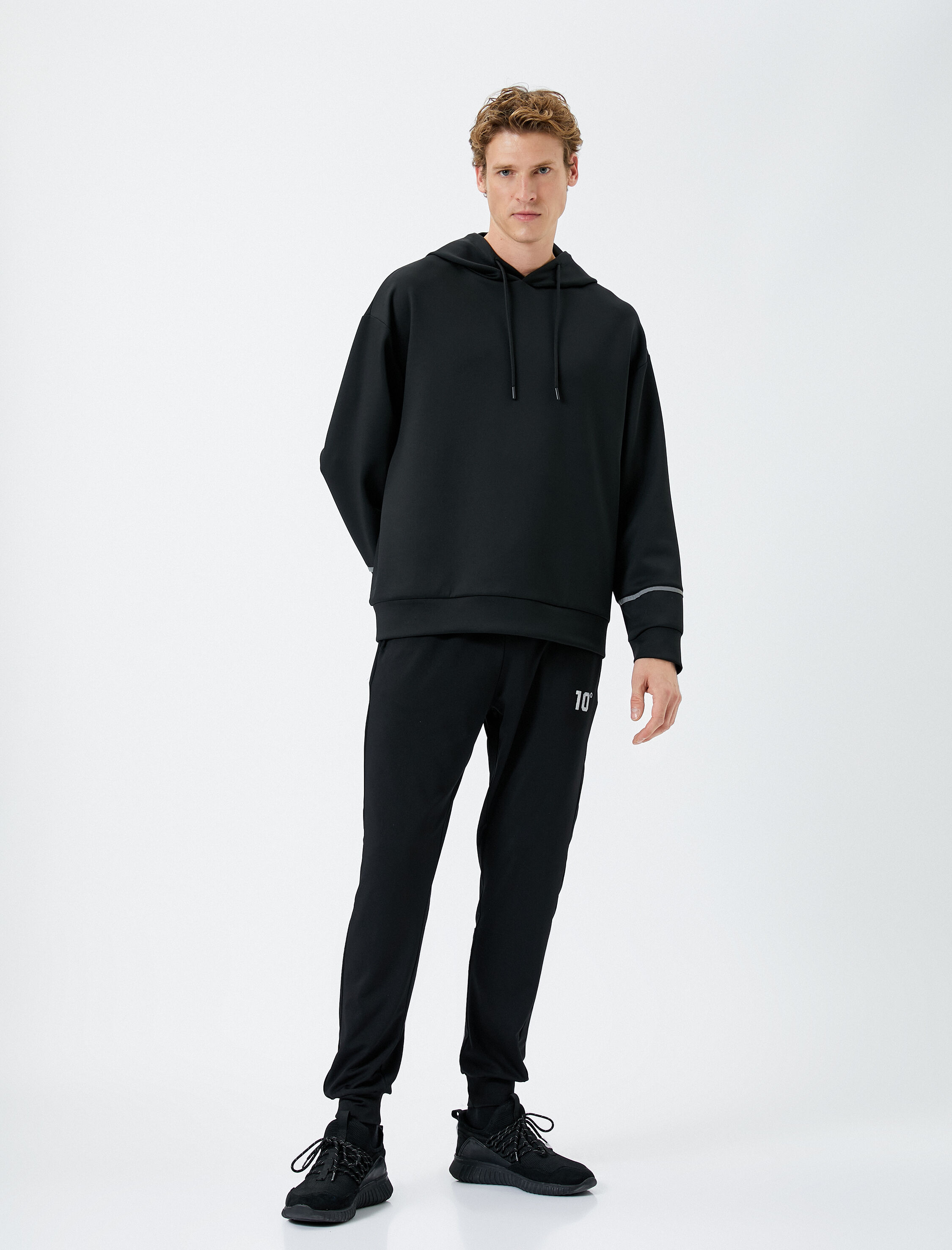   Jogger Eşofman Altı Beli Bağcıklı Slogan Baskılı Cepli