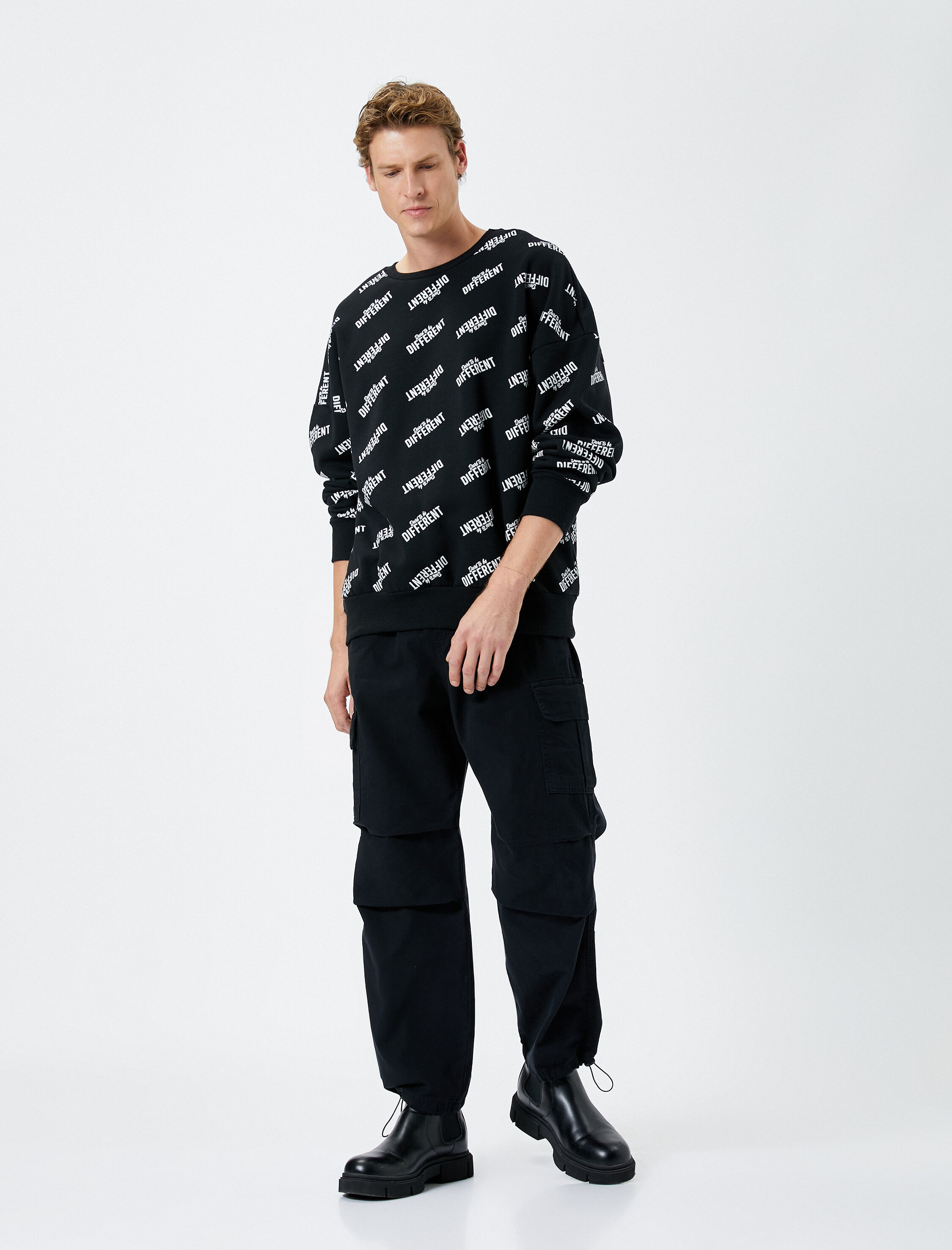   Paraşüt Pantolon Bol Kesim Stoperli Kargo Cep Detaylı