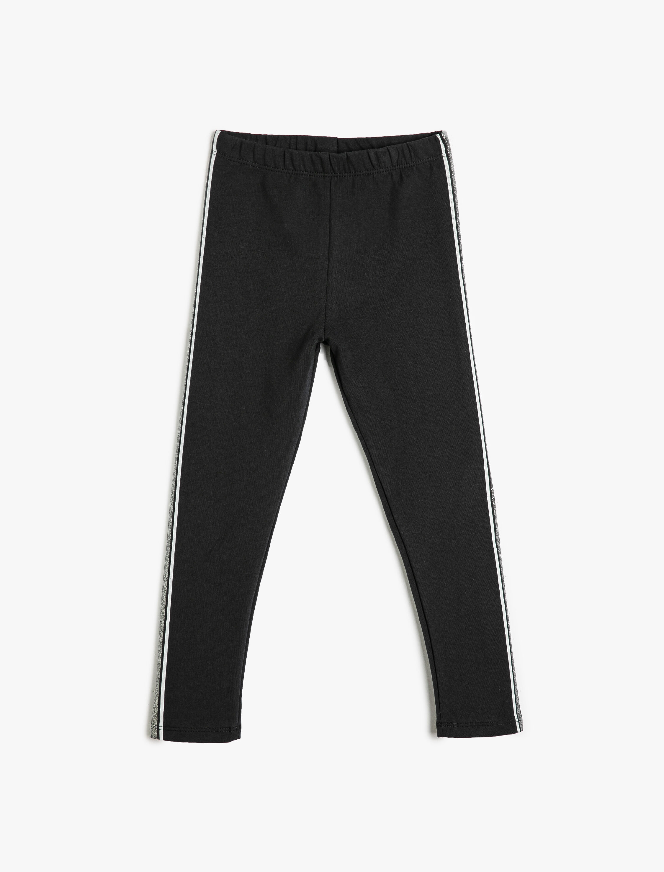  Kız Çocuk Basic Tayt Cep Detaylı Fitilli Beli Lastikli