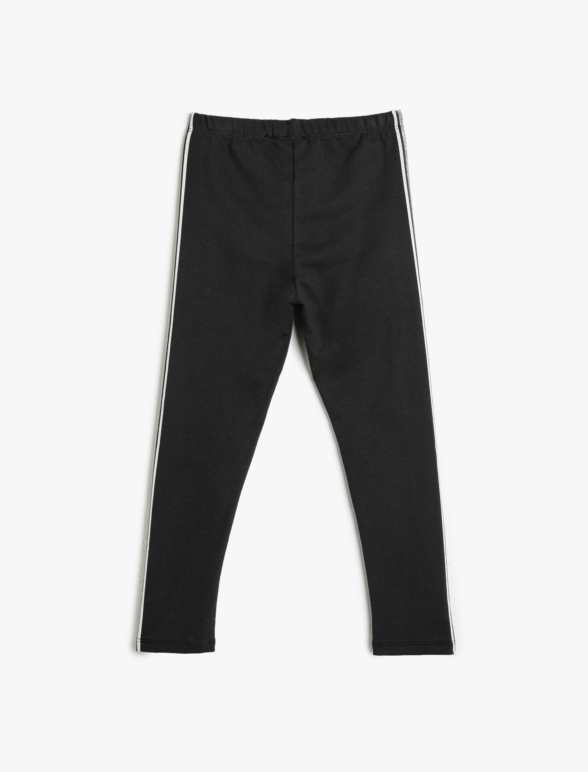  Kız Çocuk Basic Tayt Cep Detaylı Fitilli Beli Lastikli