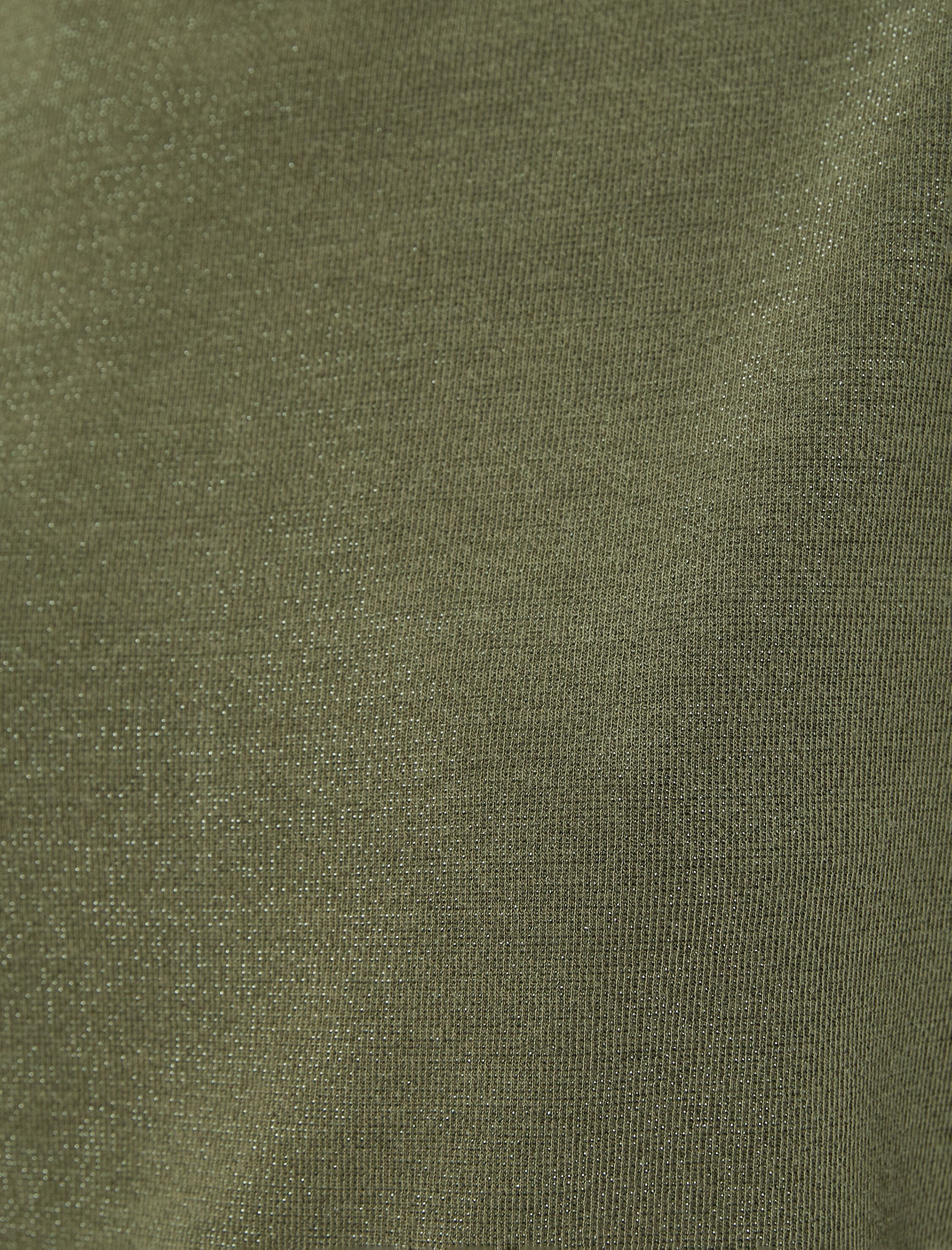   Uzun Kollu Tişört Simli Dik Yaka