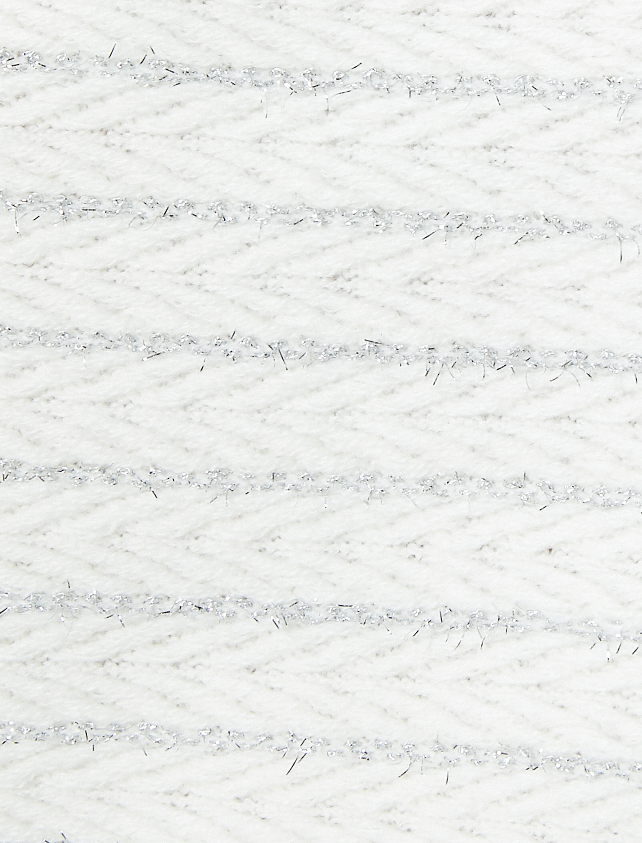   Crop Çizgili Sweatshirt Simli Uzun Balon Kollu