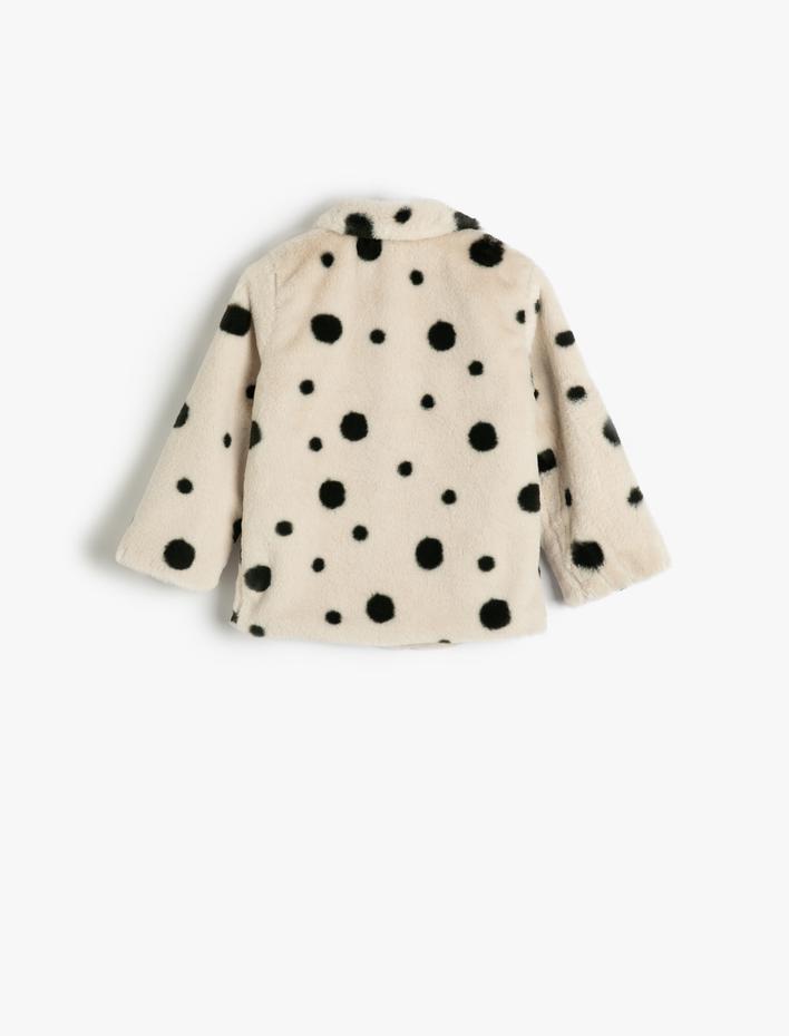 Kız Bebek Peluş Ceket Uzun Kollu Düğme Kapamalı