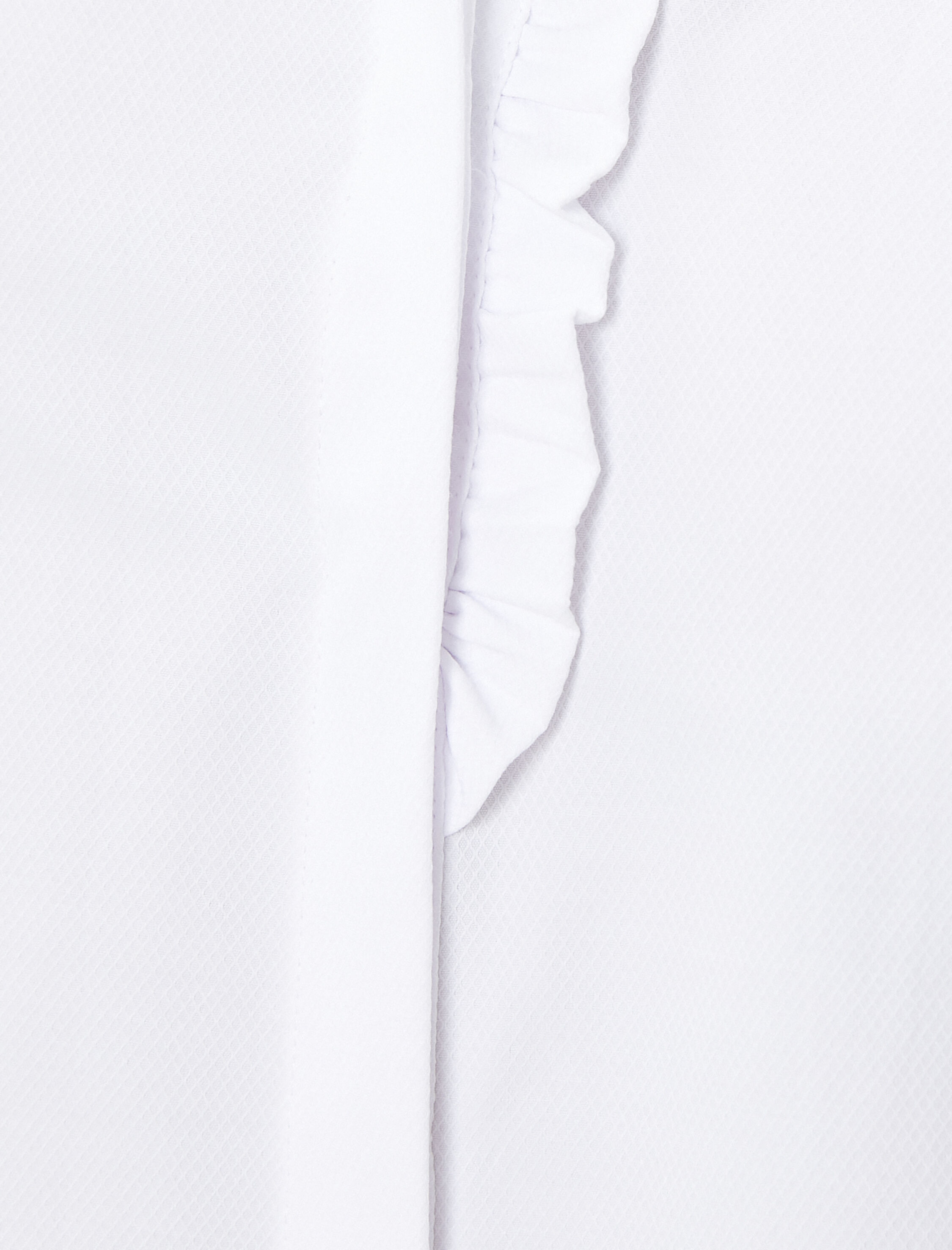   Uzun Kollu Gömlek Slim Fit Fırfır Detaylı Düğmeli