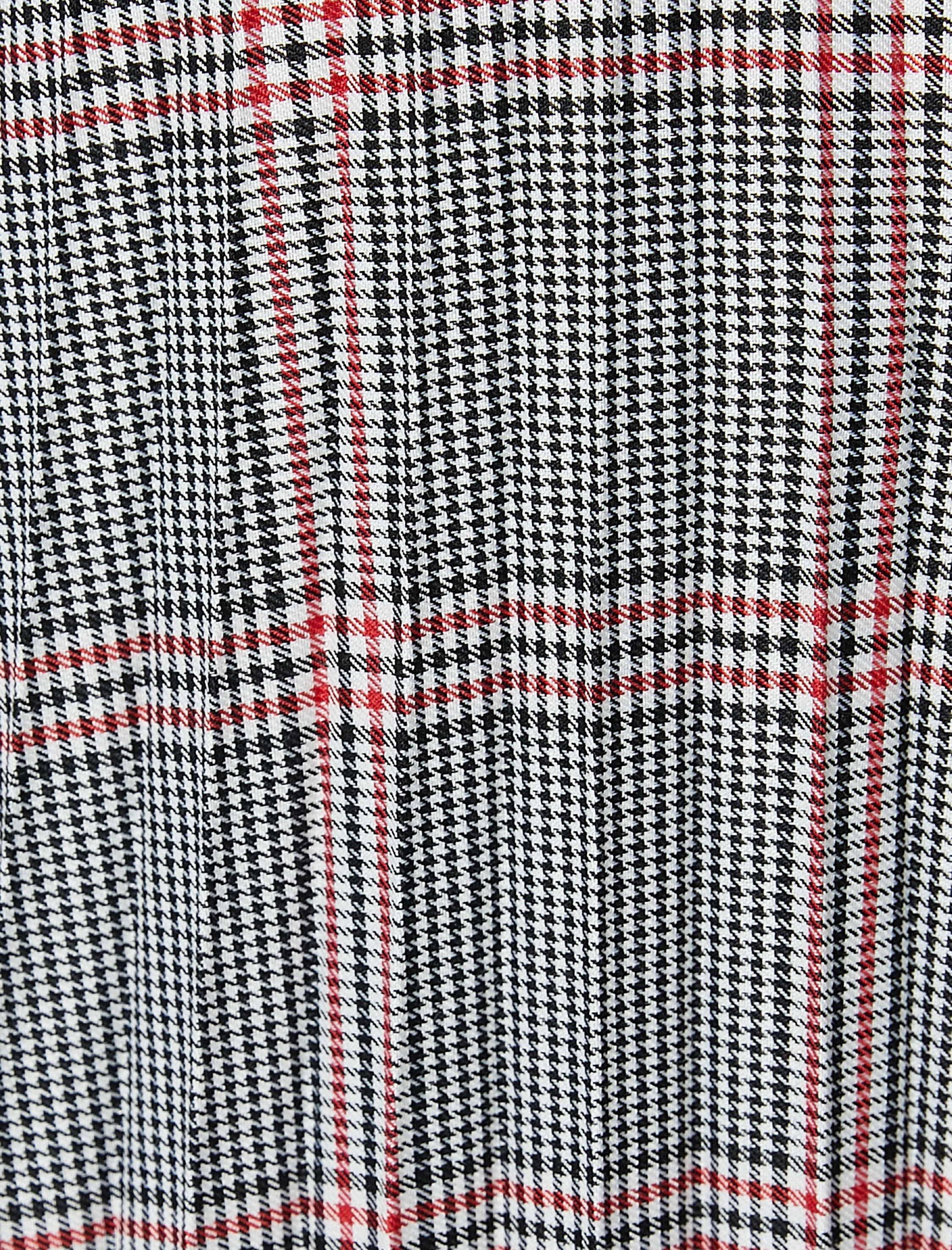   Mini Pileli Etek Yüksek Bel Kloş Viskon Karışımlı