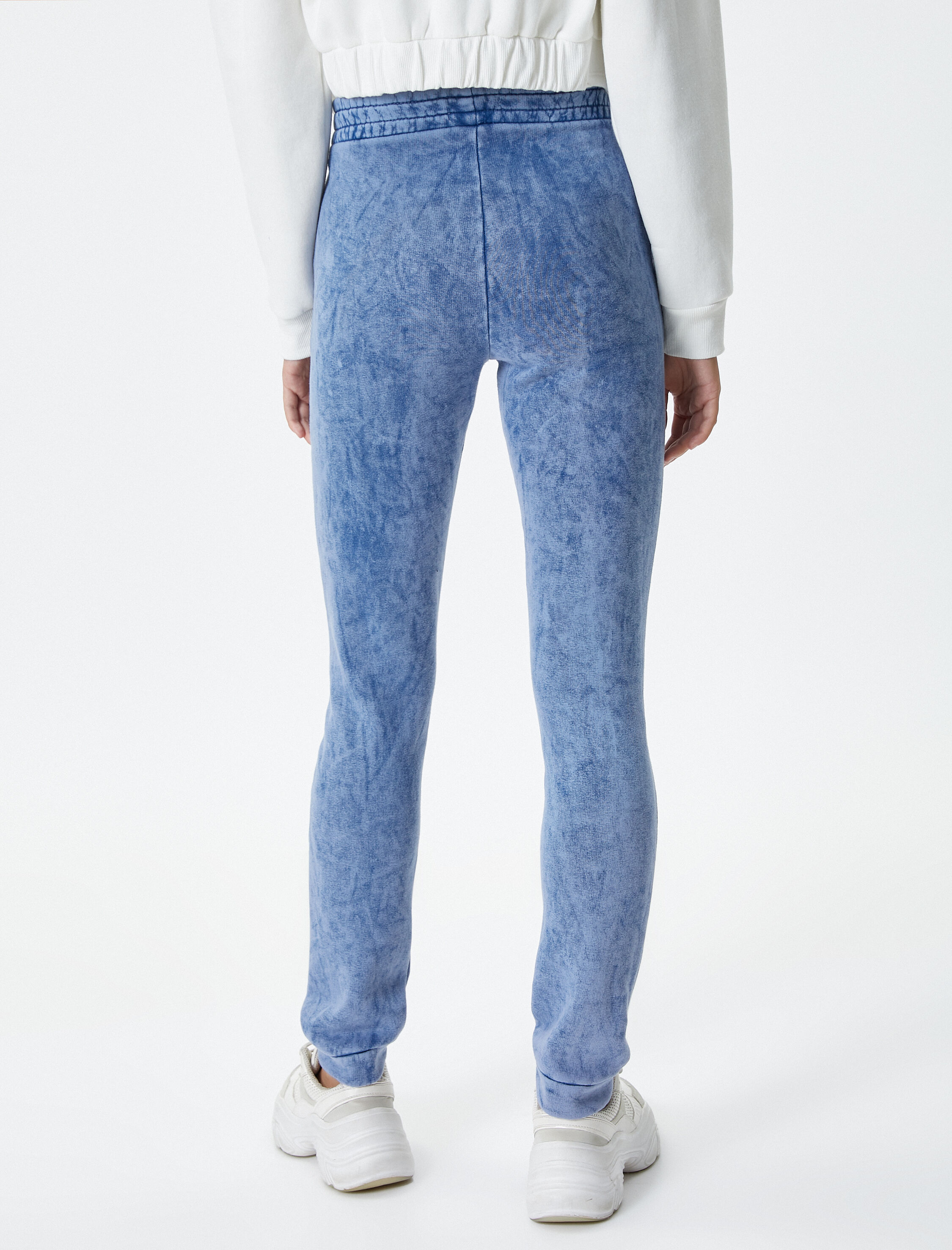   Jogger Pantolon Beli ve Paçası Lastikli Cepli Yıkamalı