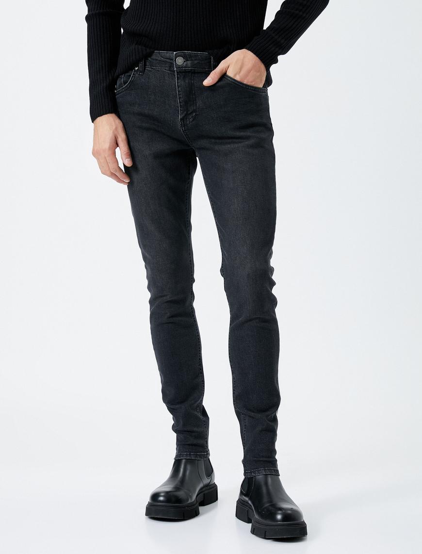   Skinny Fit Dar Paça Kot Pantolon Cepli - Michael Jean
