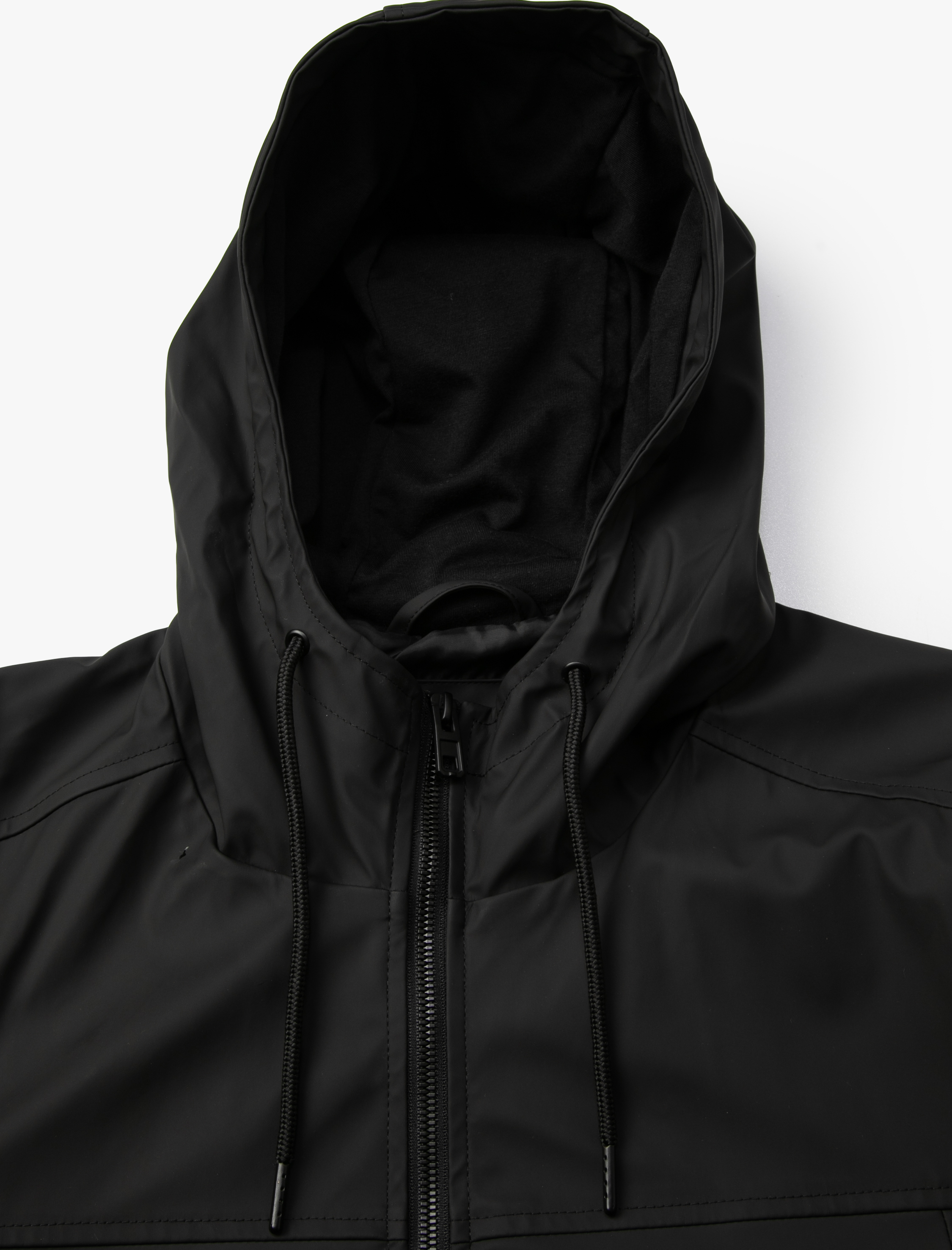   Deri Görünümlü Ceket Kapşonlu Fermuarlı Cep Detaylı