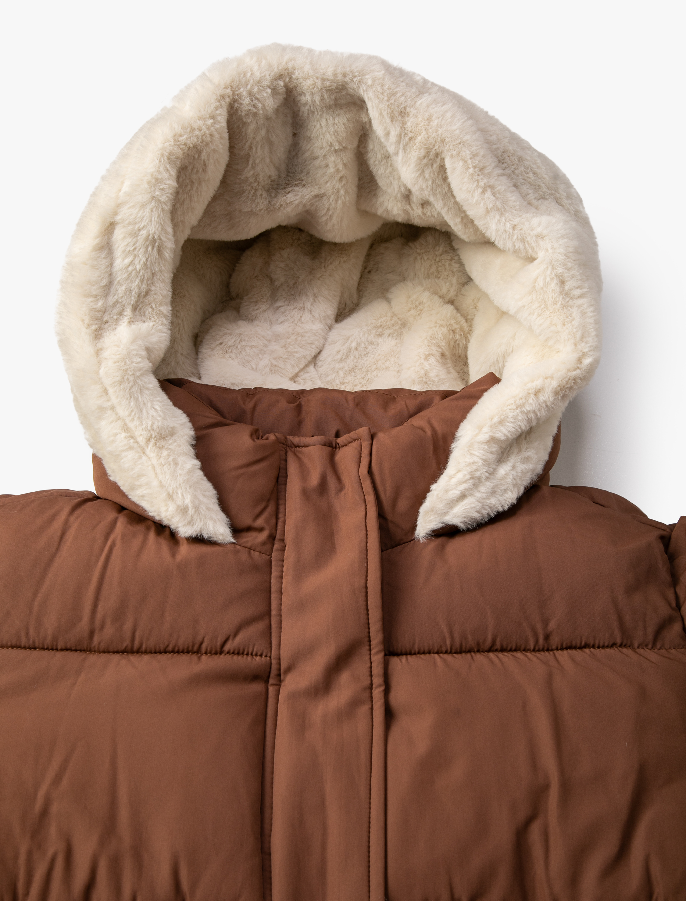   Şişme Mont Kapşonlu İçi Peluş Astarlı Cepli Fermuarlı