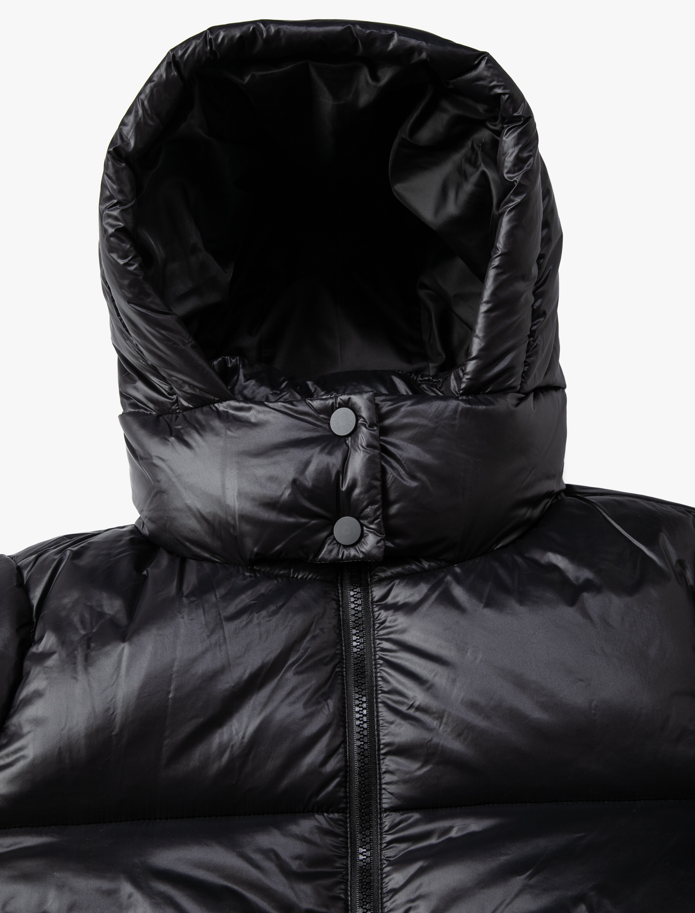   Kısa Şişme Mont Kapüşonlu Fermuarlı Beli Lastikli Cepli