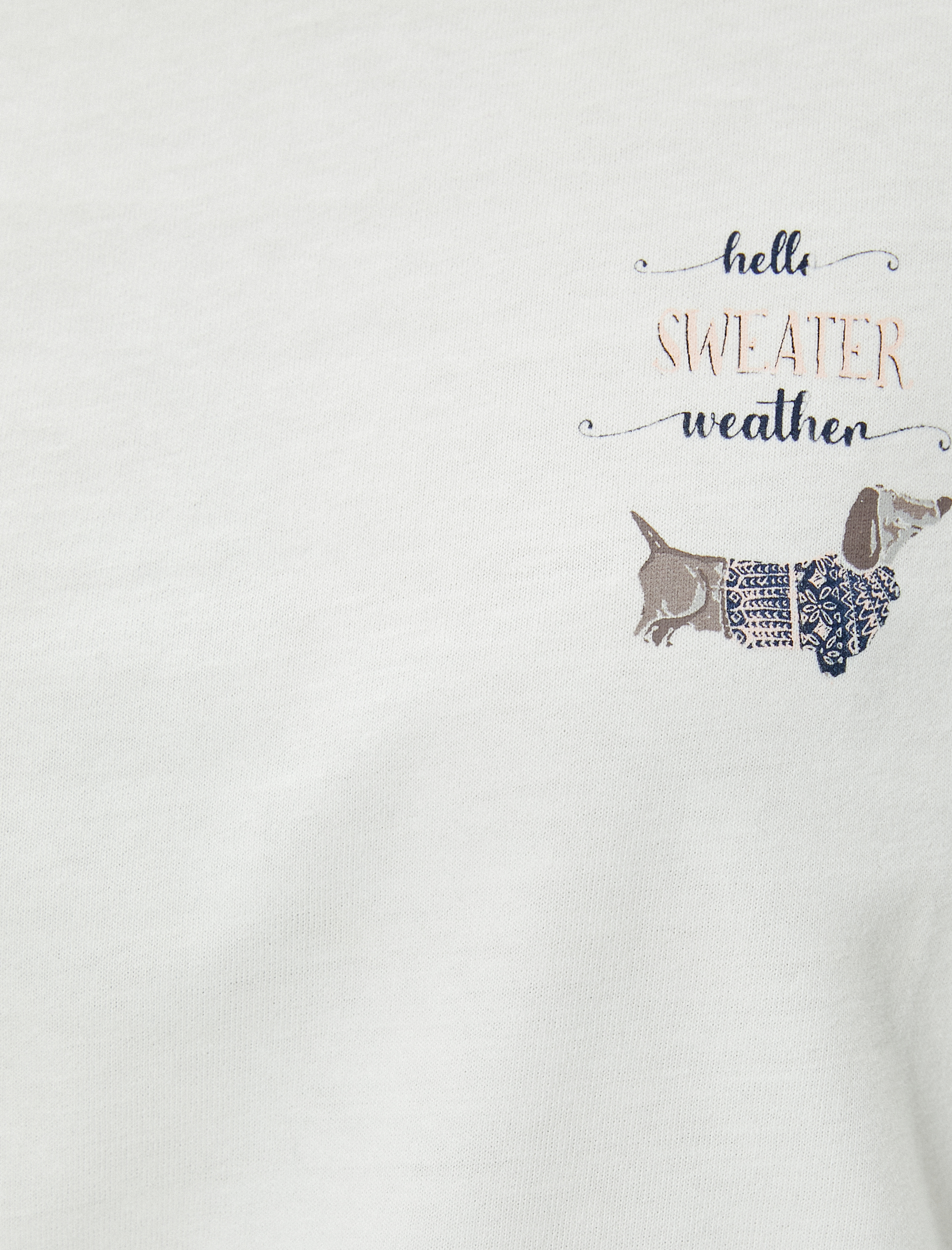   Pijama Takımı Uzun Kollu Baskılı Düz Paça Pamuklu