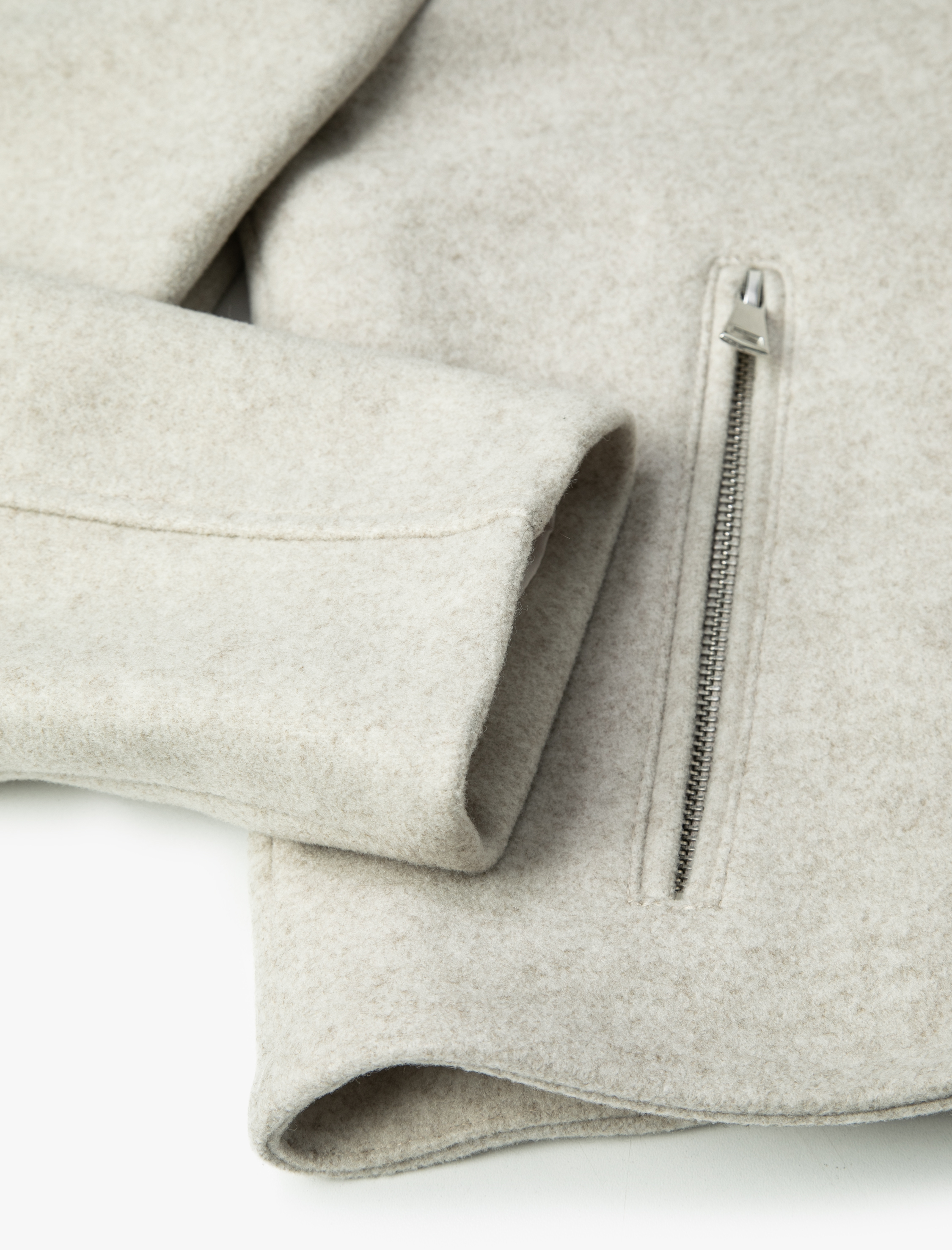   Biker Ceket Kruvaze Fermuarlı Cep Detaylı Astarlı