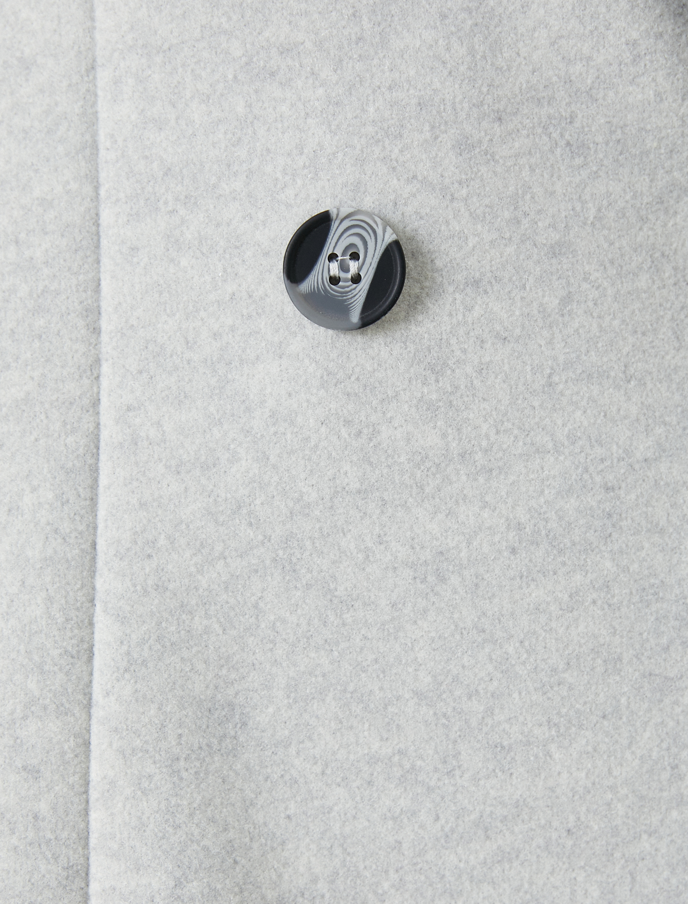   Uzun Kaşe Kaban Kruvaze Kapama Düğmeli Cep Detaylı Kuşaklı