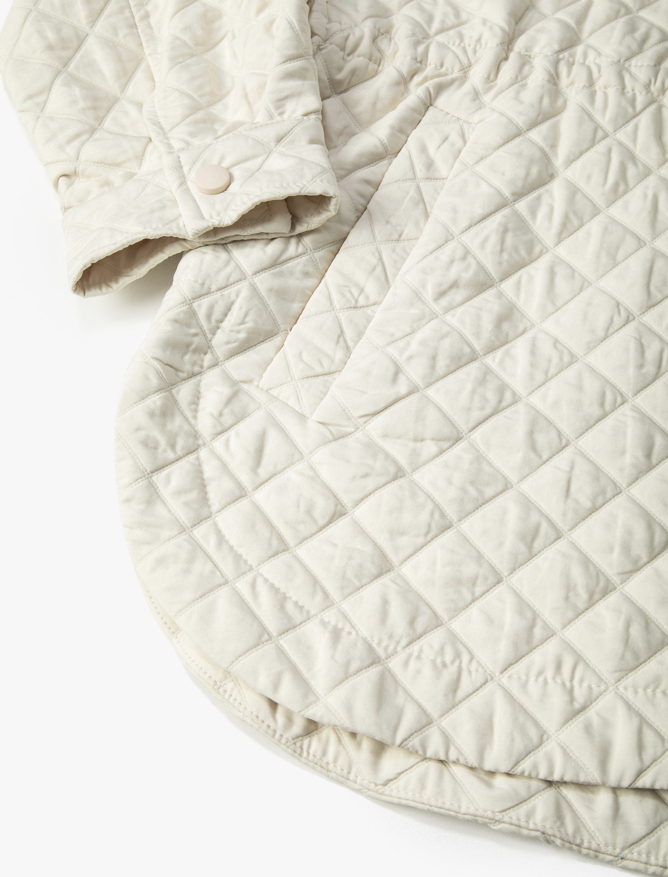   Kapitone Ceket Çıtçıt Düğmeli Gömlek Yaka Cep Detaylı