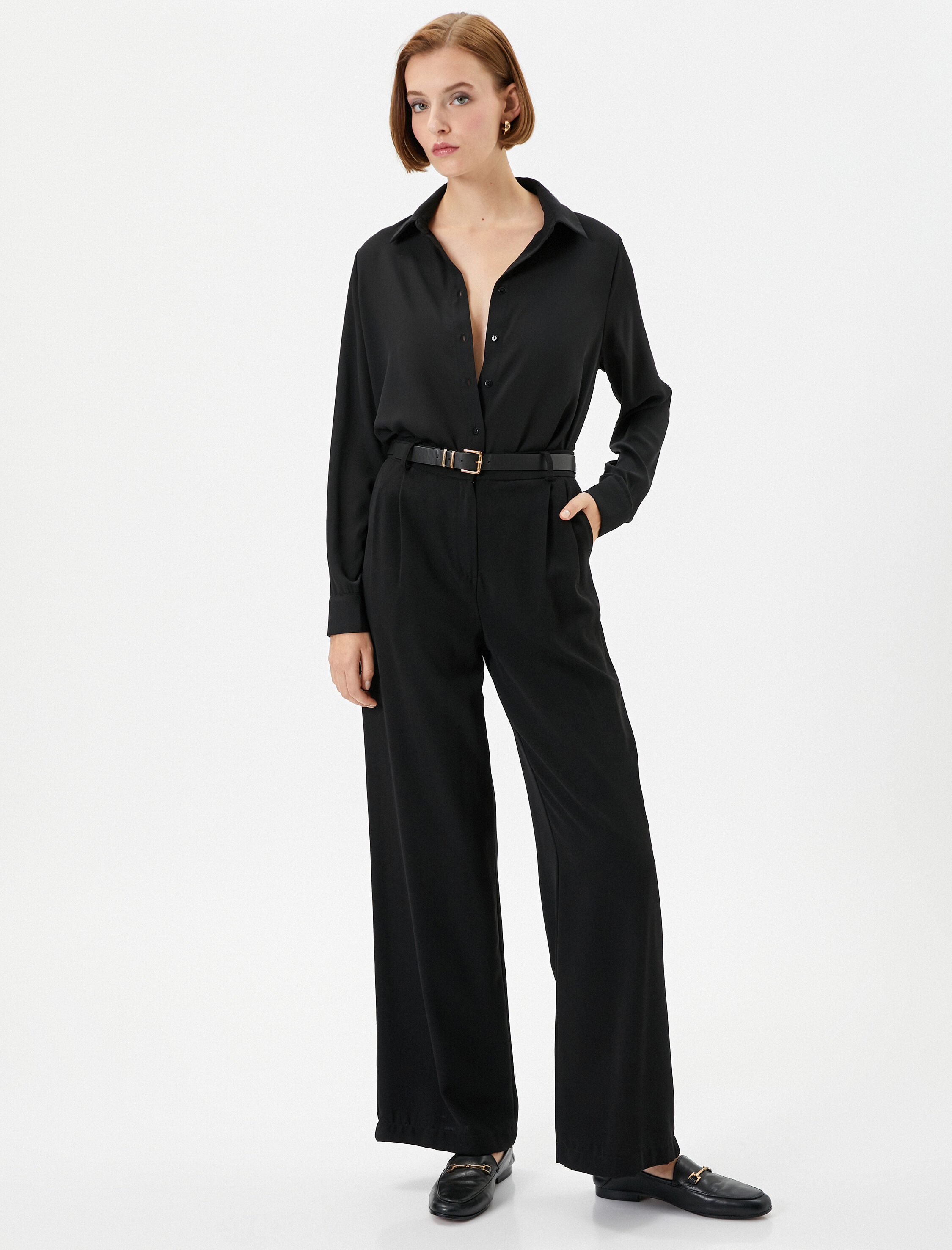 Uzun Kollu Gömlek Klasik Yaka Düğmeli Regular Fit