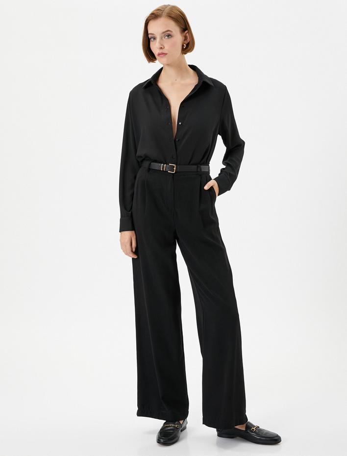  Uzun Kollu Gömlek Klasik Yaka Düğmeli Regular Fit