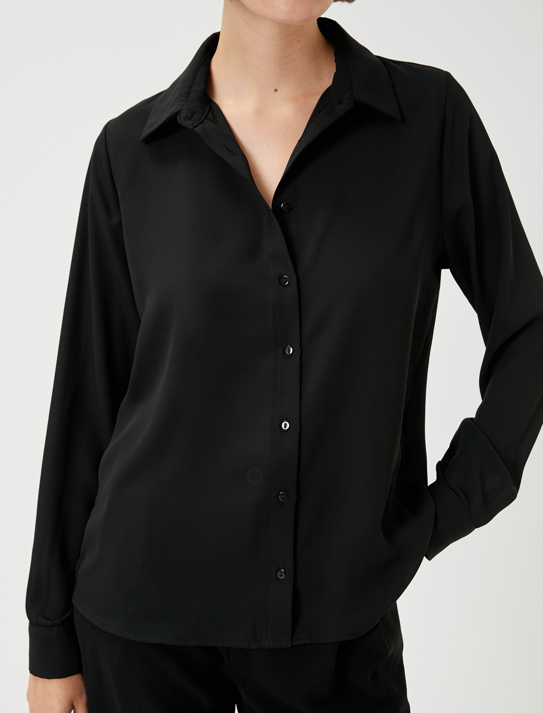 Uzun Kollu Gömlek Klasik Yaka Düğmeli Regular Fit