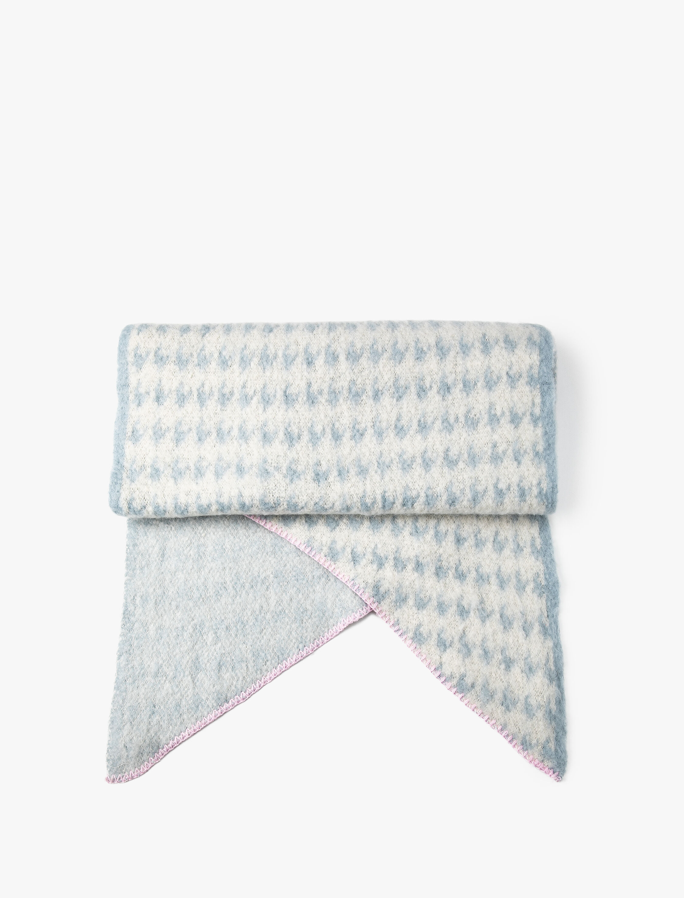 Kadın Atkı  Desenli Yumuşak Dokulu Asimetrik Kesim