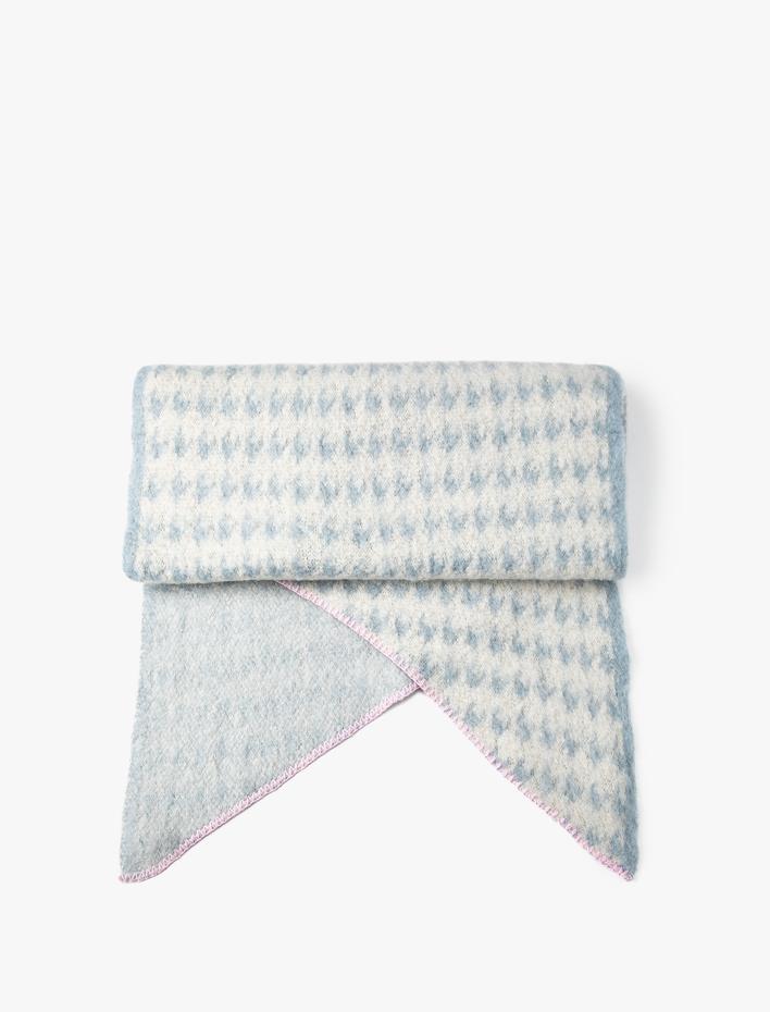 Kadın Atkı  Desenli Yumuşak Dokulu Asimetrik Kesim