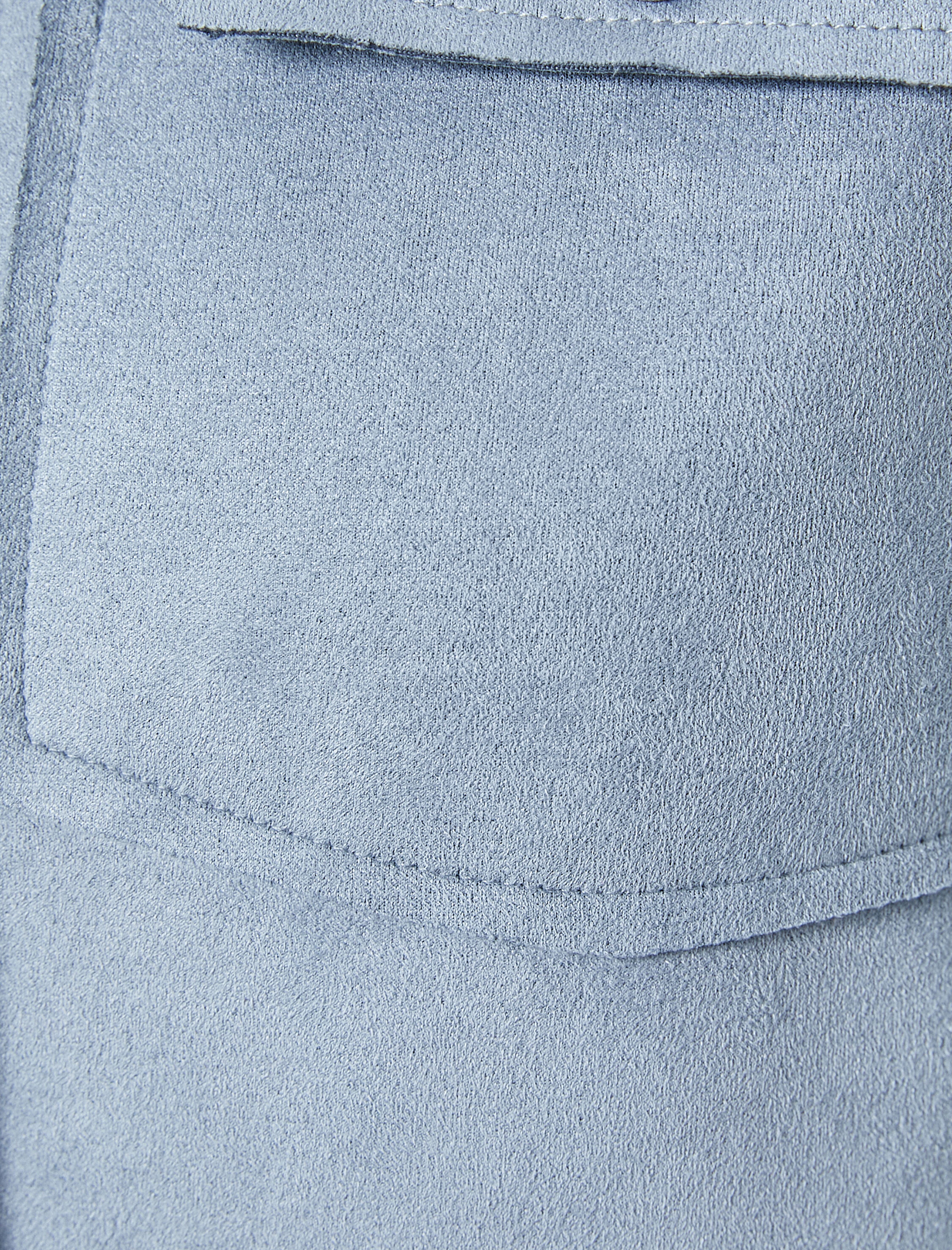   Biker Ceket Süet Görünümlü Kapaklı Cepli Çıtçıt Düğmeli