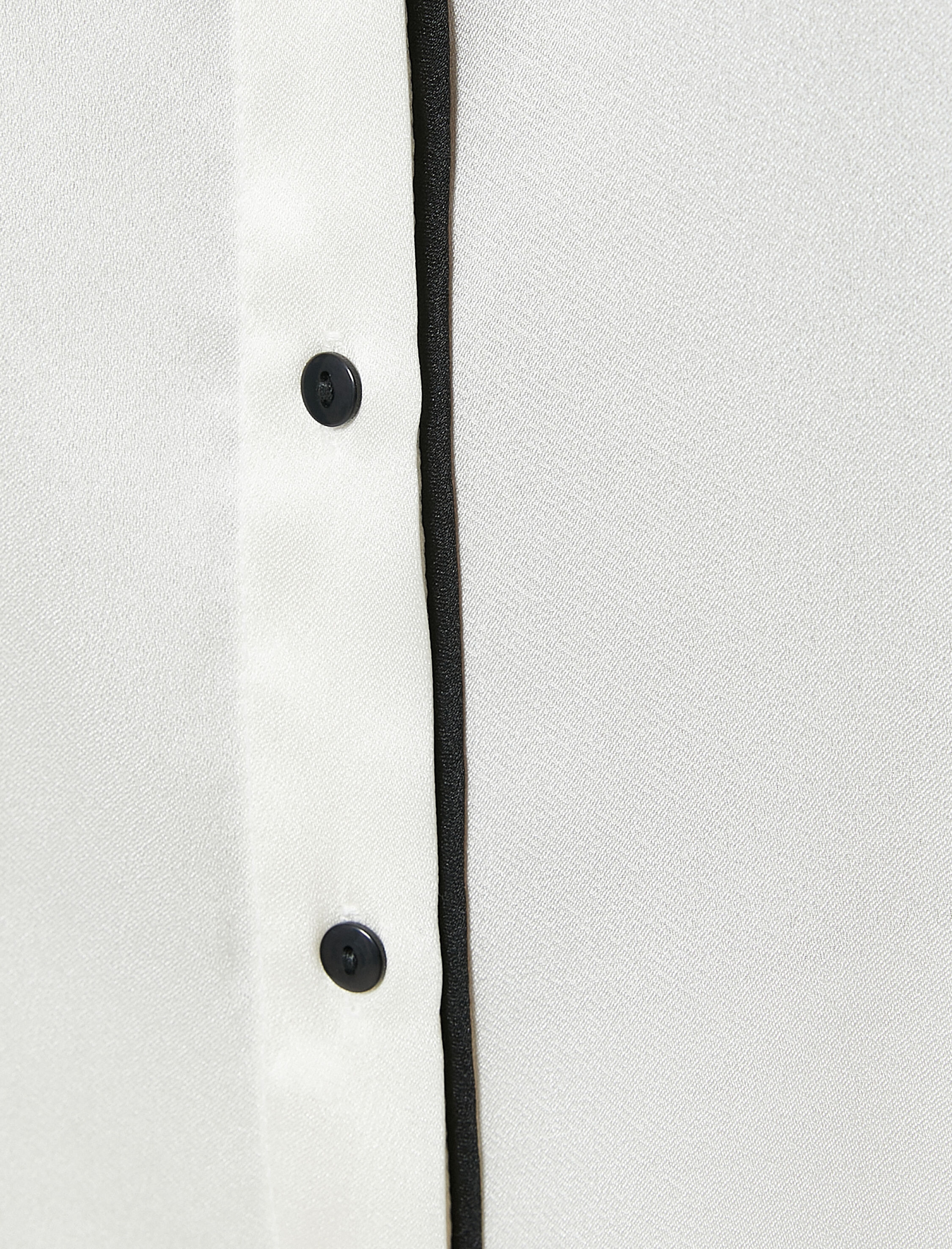   Saten Gömlek Uzun Kollu Şerit Detaylı Düğmeli