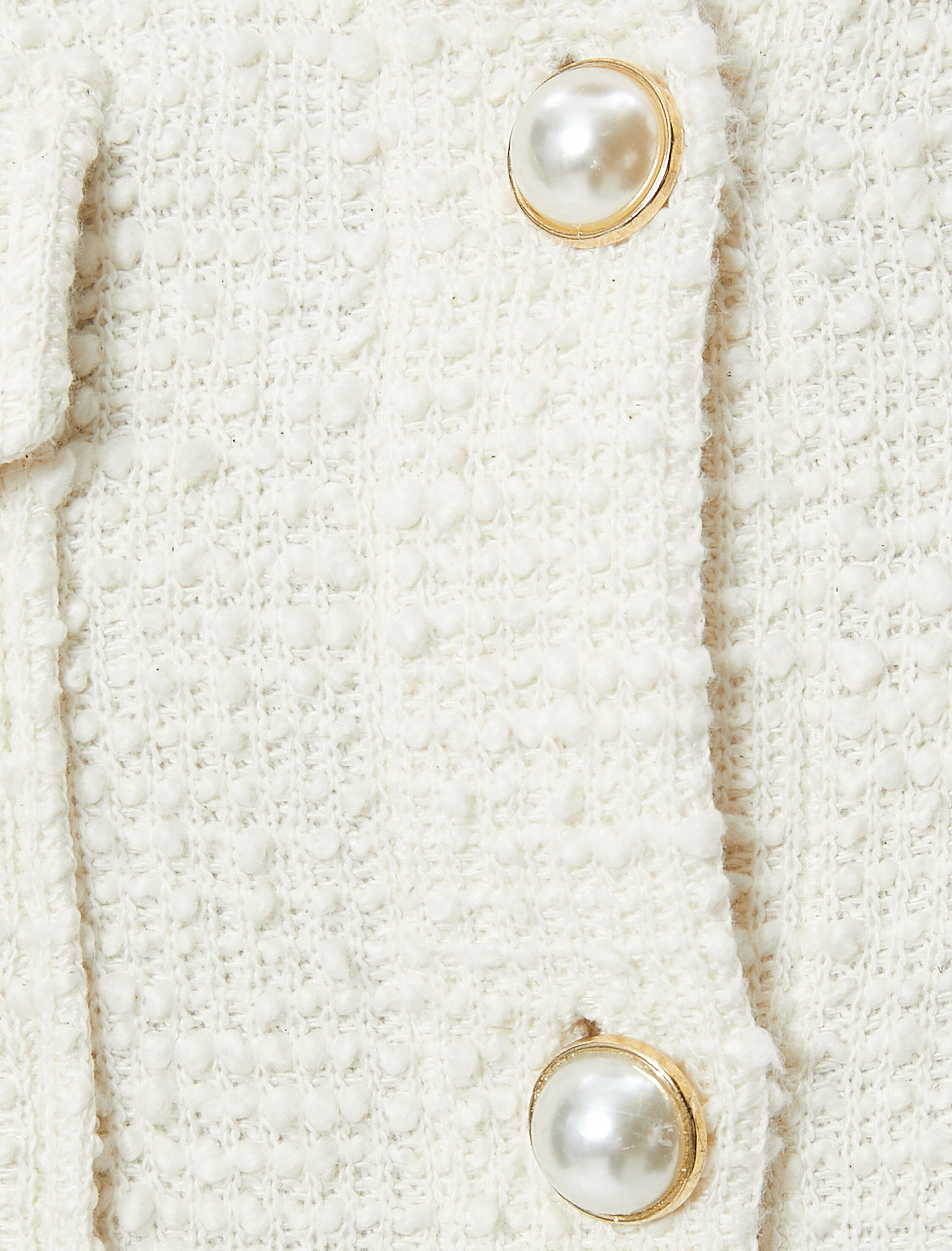   Tüvit Ceket İnci Düğme Detaylı Kapaklı Cepli