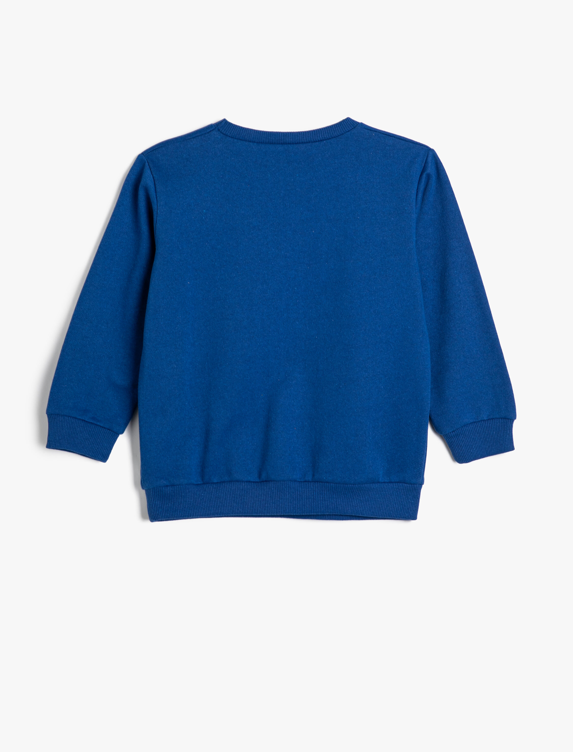  Erkek Çocuk Sweatshirt Uzun Kollu Bisiklet Yaka Slogan Baskılı Şardonlu