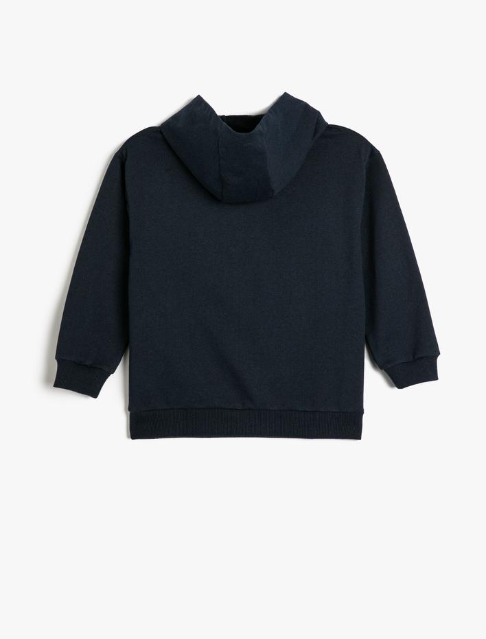 Erkek Çocuk Marvel Kapşonlu Sweatshirt Lisanslı Uzun Kollu Şardonlu