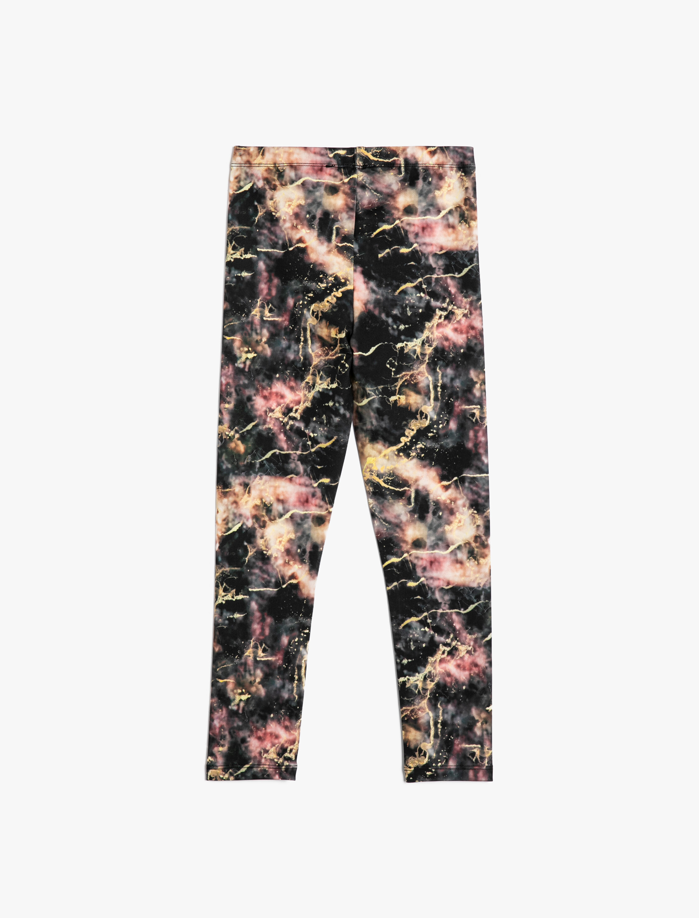  Kız Çocuk Tayt Beli Lastikli Soyut Desenli