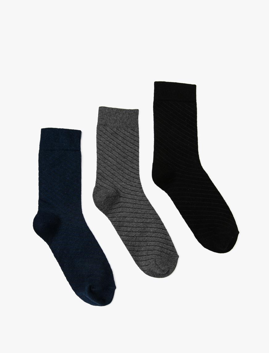  Erkek Çorap 3’lü Pamuk Karışımlı
