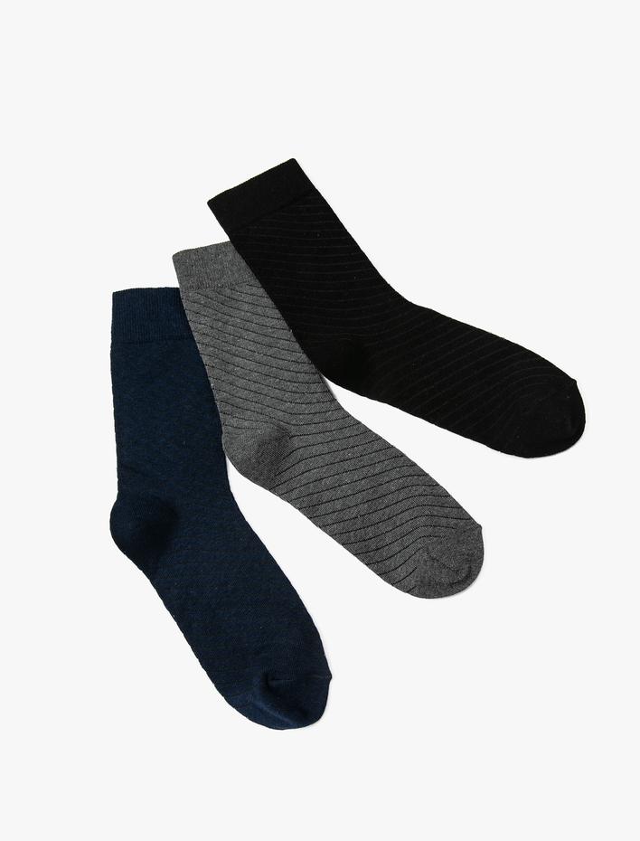 Erkek Çorap 3’lü Pamuk Karışımlı