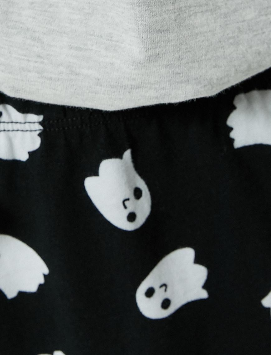   Kışlık Pijama Takımı Slogan Baskılı Uzun Kollu