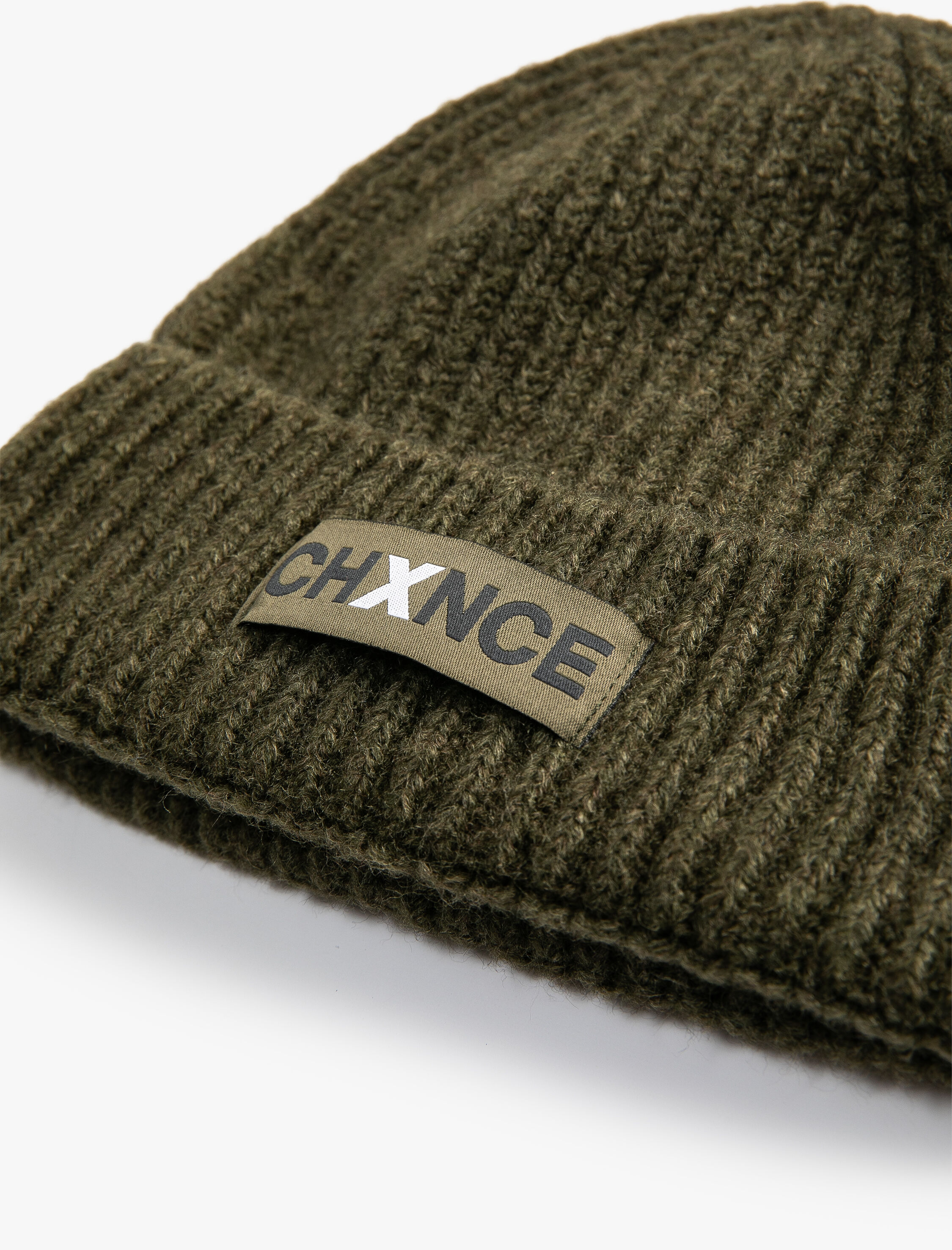 Erkek Örgü Bere Slogan Etiket Baskılı Katlama Detaylı