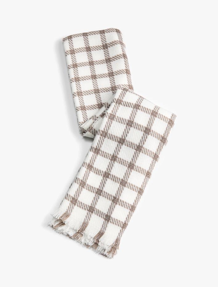 Kadın Şal Püsküllü Yumuşak Dokulu