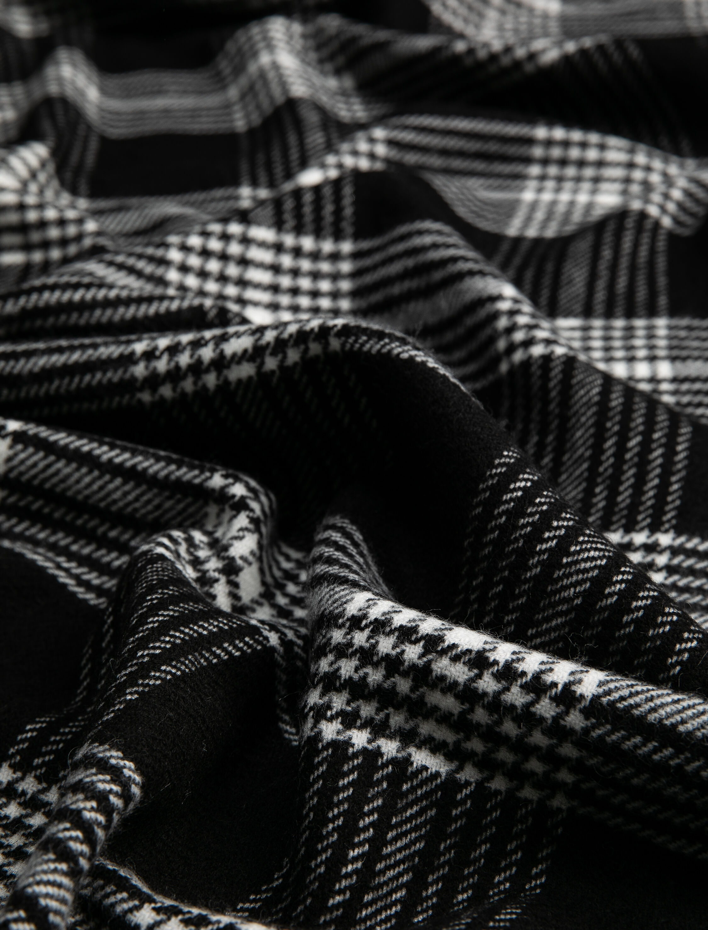  Kadın Şal Ekose Püsküllü Yumuşak Dokulu