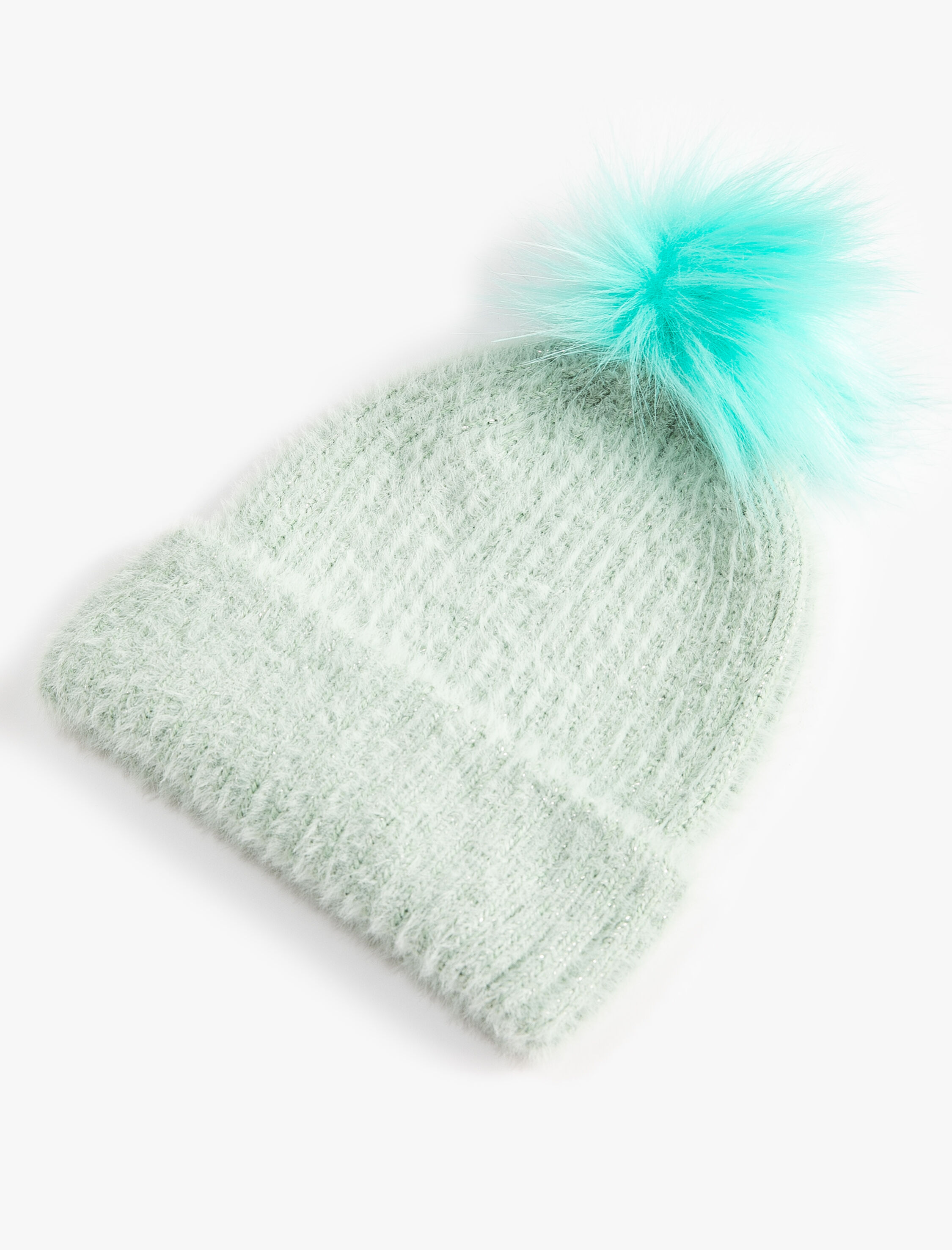 Kız Çocuk Peluş Bere Yumuşak Dokulu Ponpon Detaylı