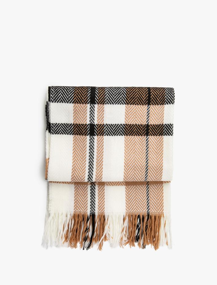 Kadın Triko Şal Püsküllü Yumuşak Dokulu