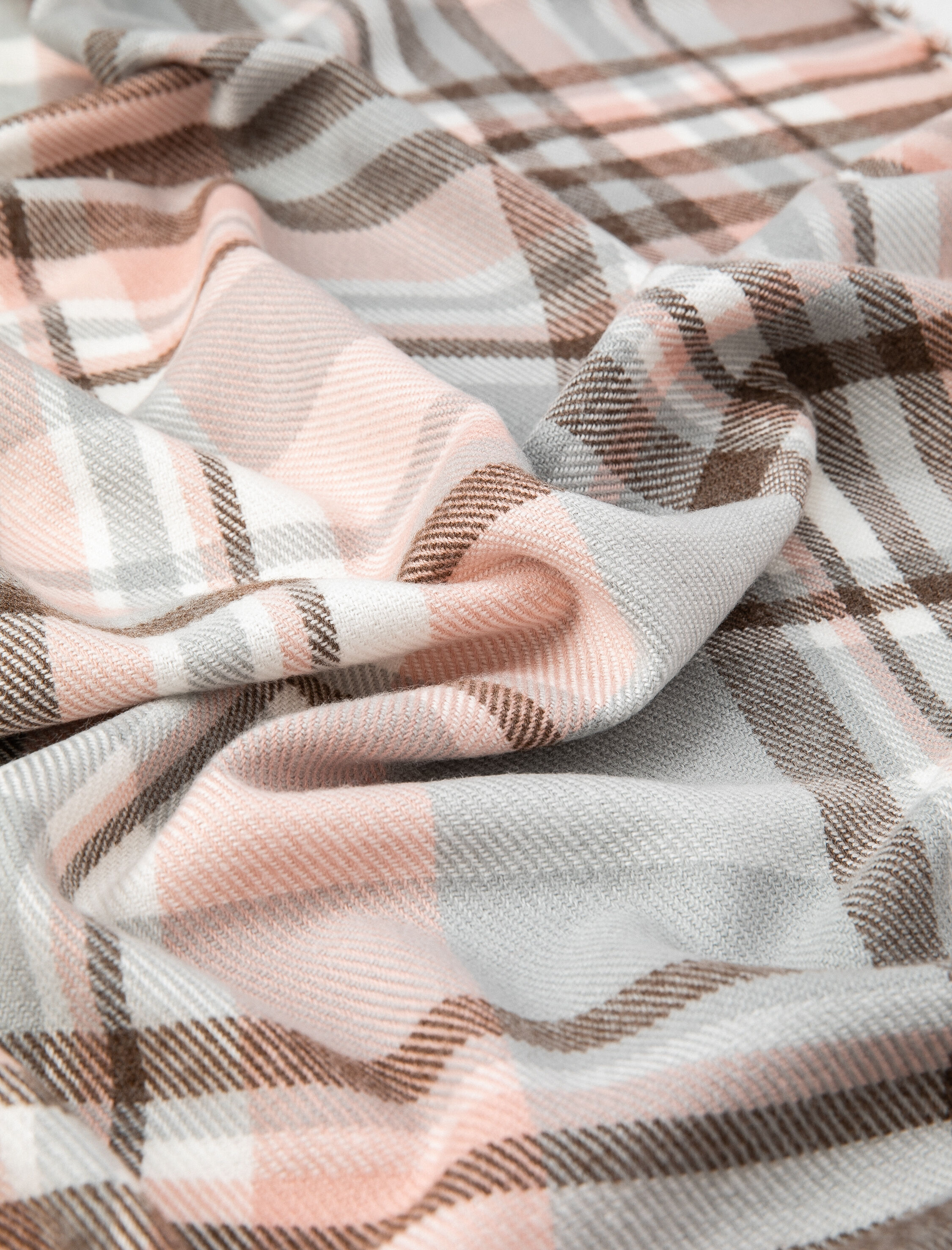  Kadın Atkı Ekose Yumuşak Dokulu