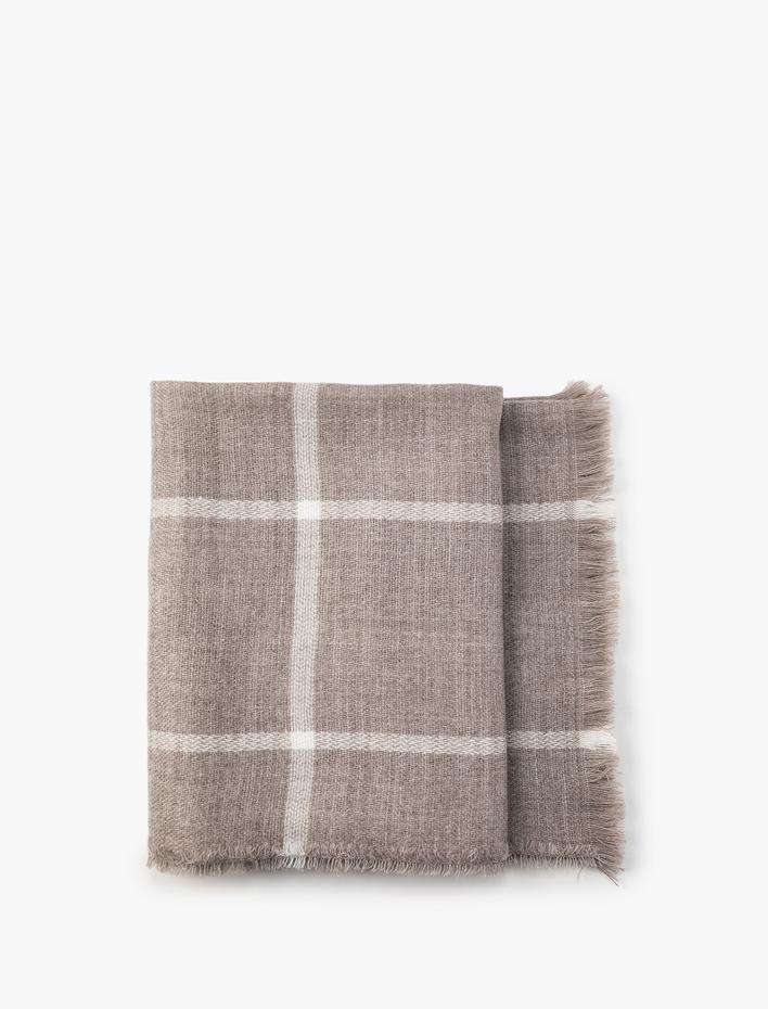 Kadın Dokuma Şal Püsküllü Yumuşak Dokulu